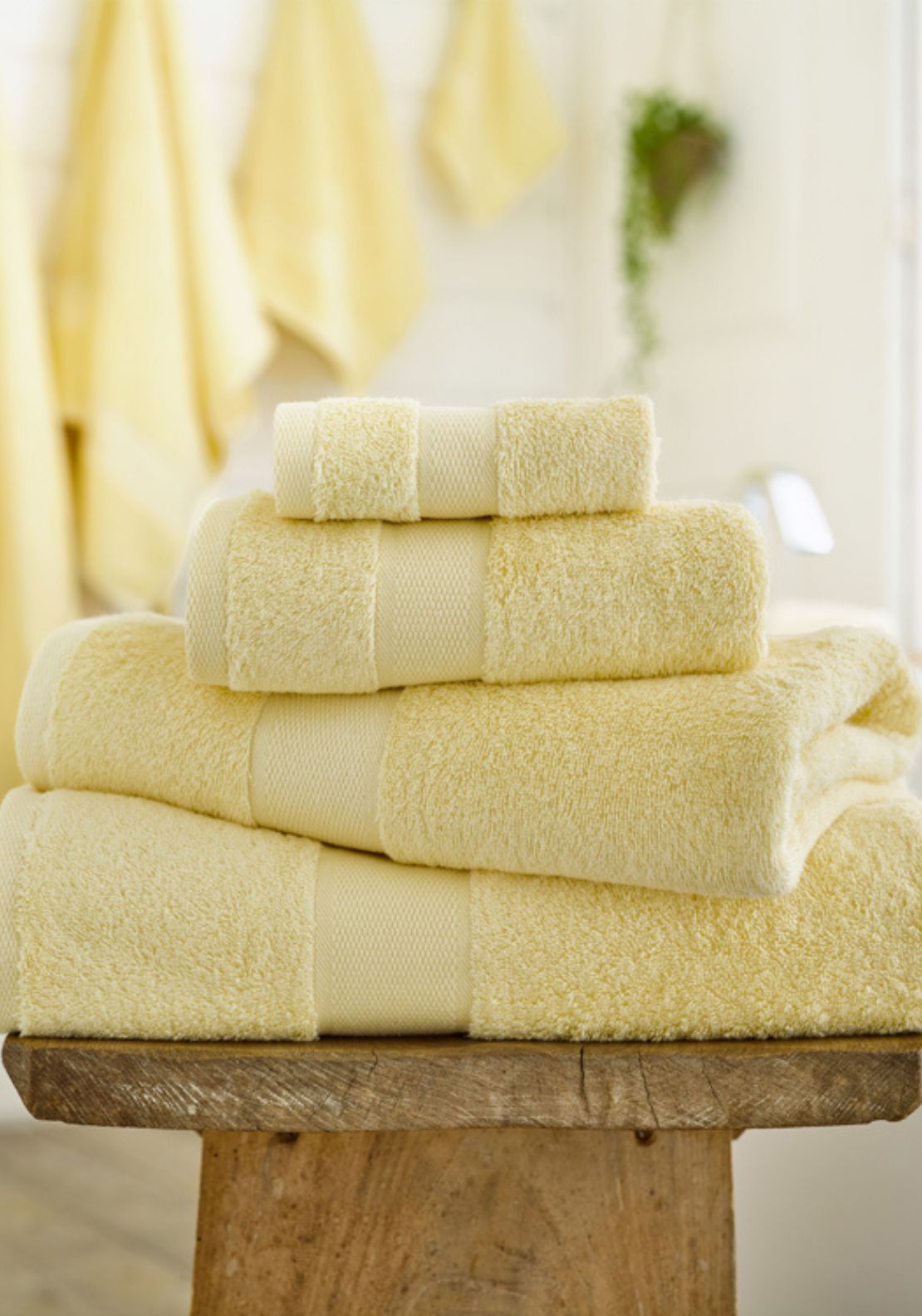 Egyptian Embrace Egyptian Cotton Towel Jumbo 550gsm - Yellow 1 Shaws Department Stores