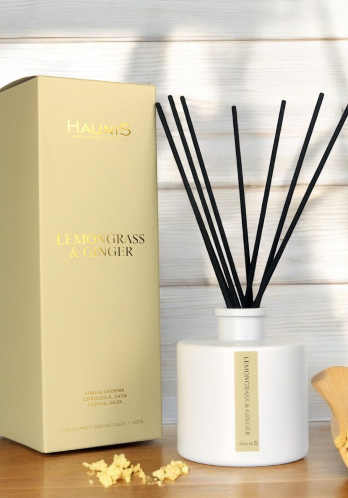 Haunis Lemongrass &amp; Ginger Diffuser - Lemongrass/ginger 3 Shaws Department Stores