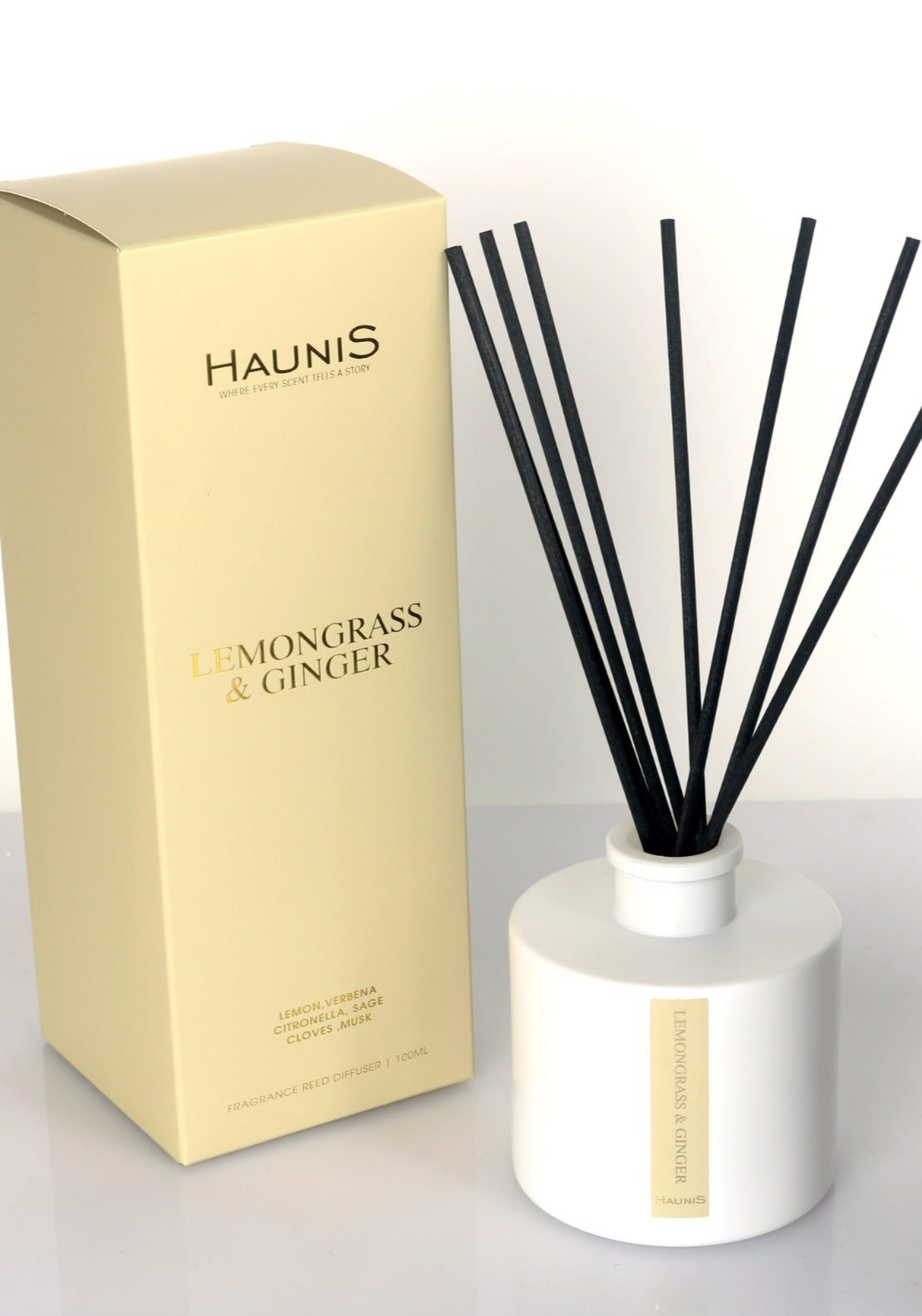 Haunis Lemongrass &amp; Ginger Diffuser - Lemongrass/ginger 4 Shaws Department Stores