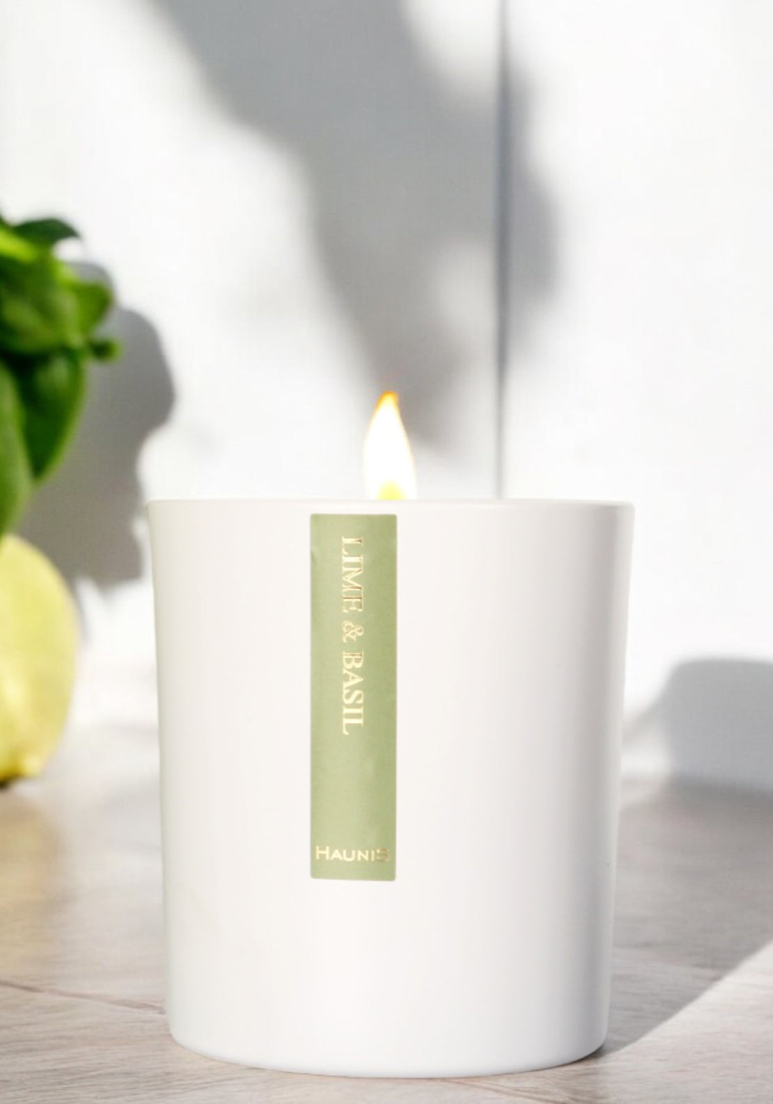 Haunis Lime &amp; Basil Soy Blend Candle - Lime/basil 3 Shaws Department Stores