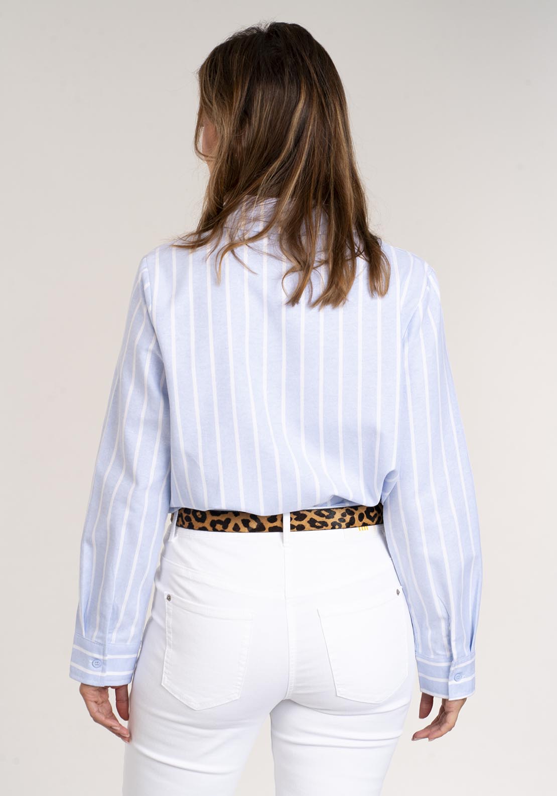 Naoise Stripe Shirt - Blue &amp; White 5 Shaws Department Stores