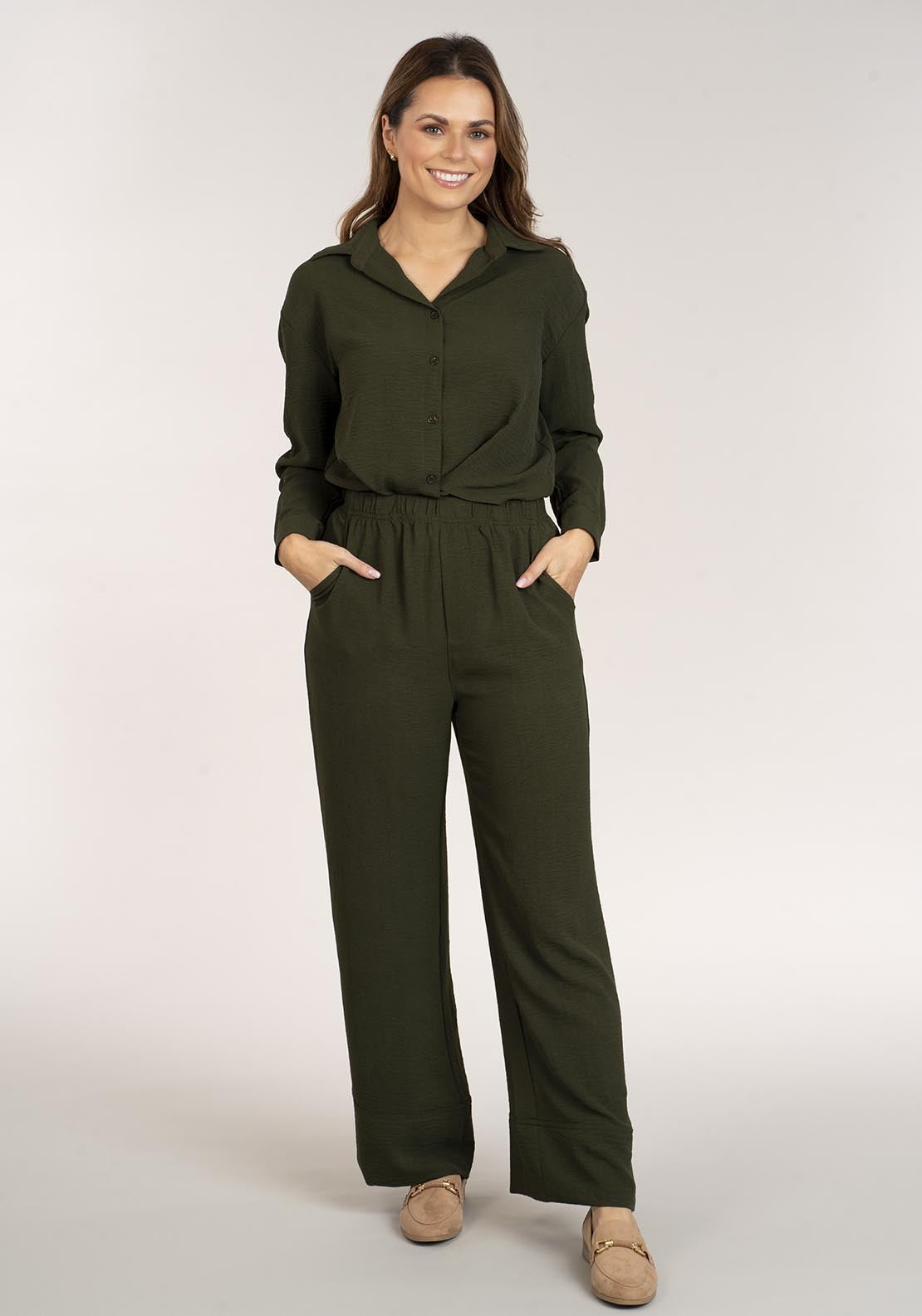 Naoise Twist Shirt - Green 1 Shaws Department Stores