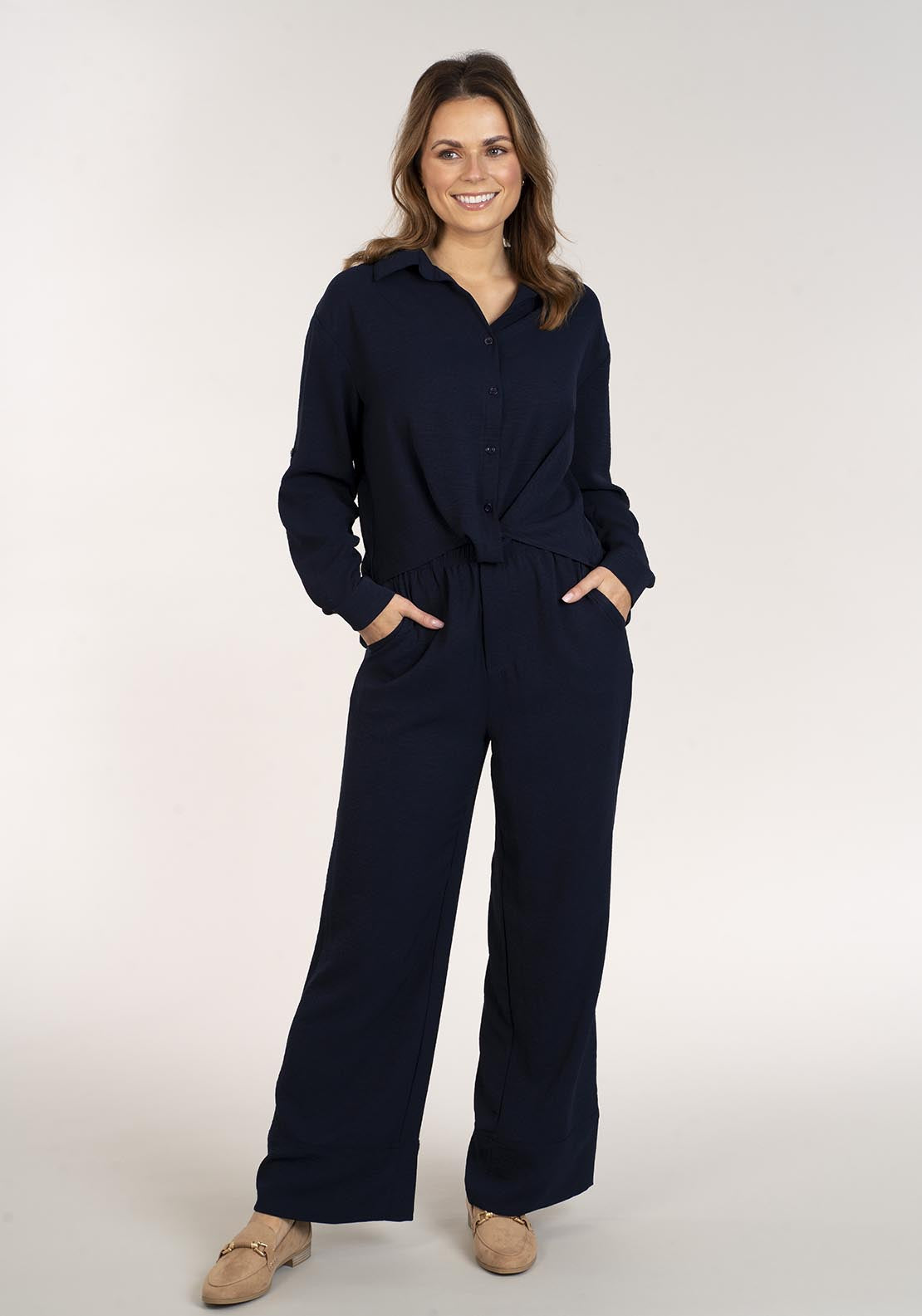 Naoise Twist Shirt - Navy 5 Shaws Department Stores