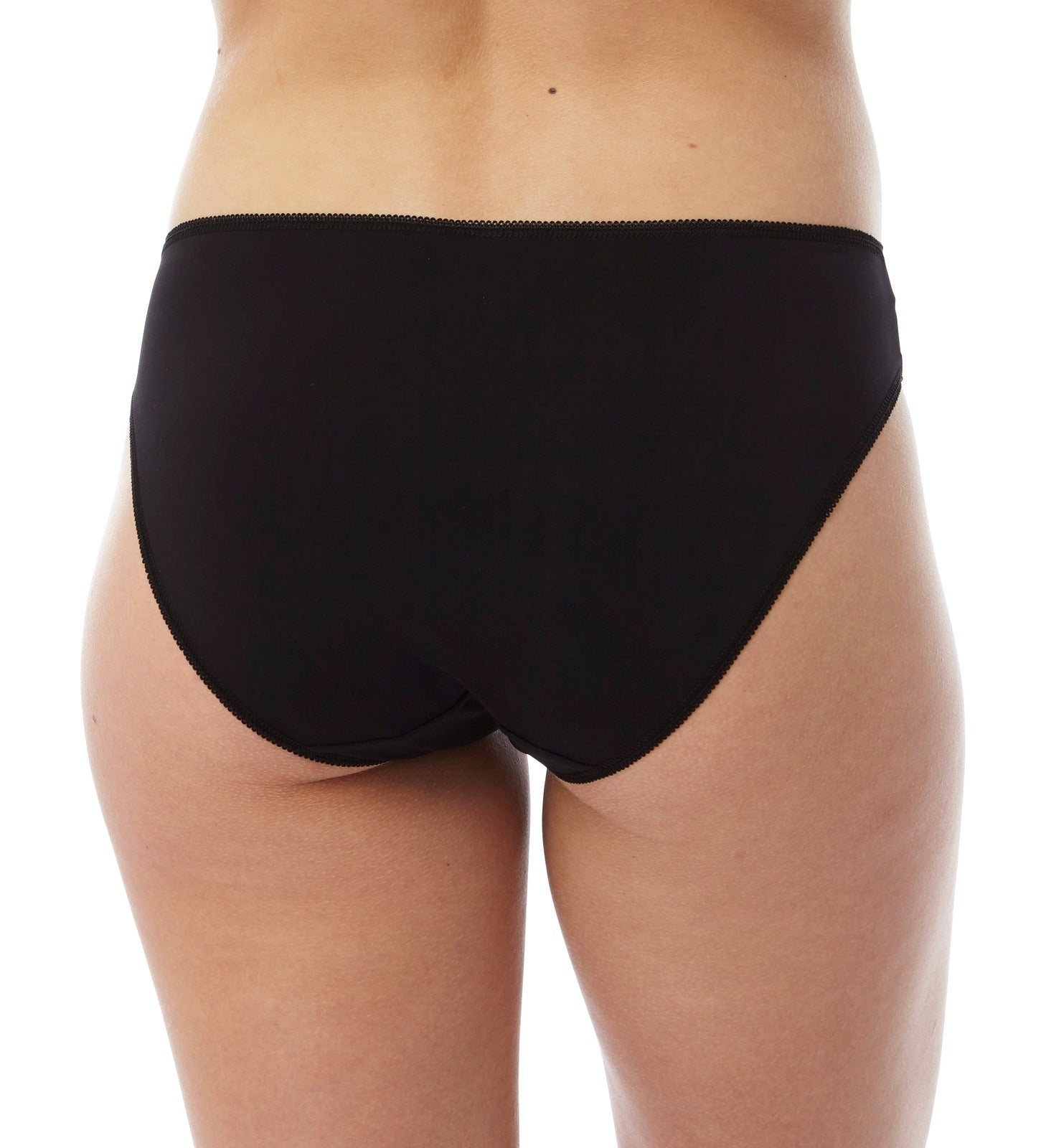 Marlon Microfibre Lace Brief - Black 2 Shaws Department Stores