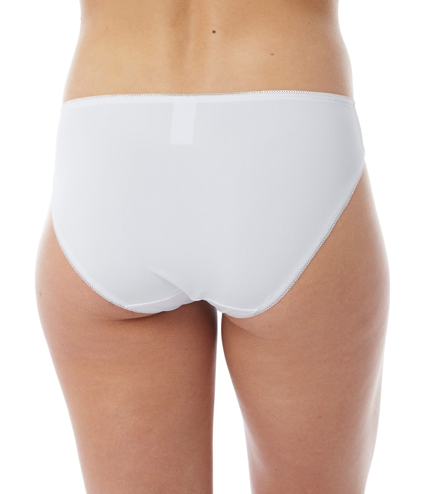 Marlon Microfibre Lace Brief - White 2 Shaws Department Stores