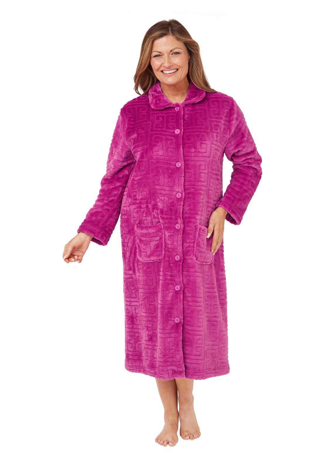 Marlon Embossed Geo Button Robe 2 Shaws Department Stores