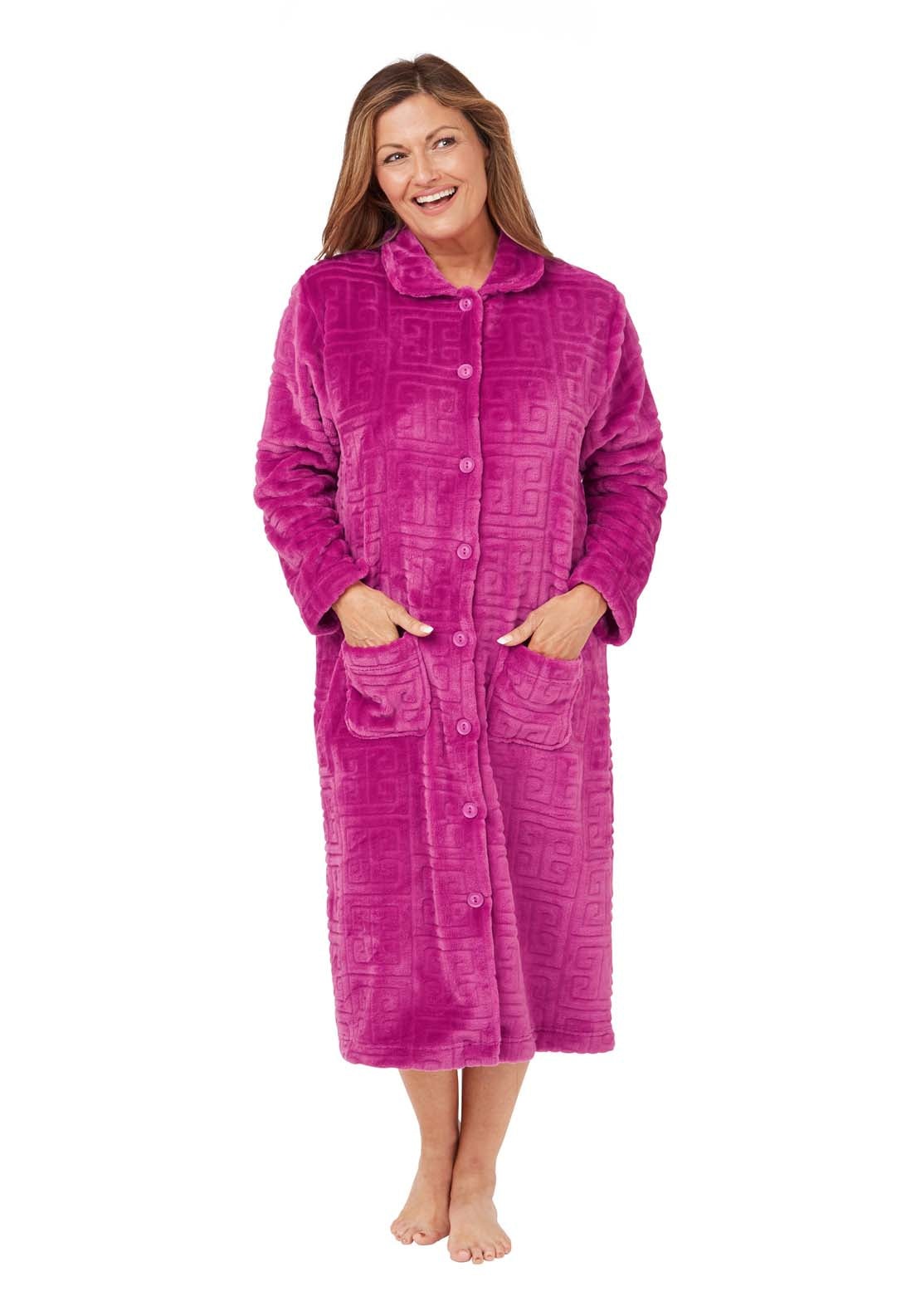 Marlon Embossed Geo Button Robe 1 Shaws Department Stores