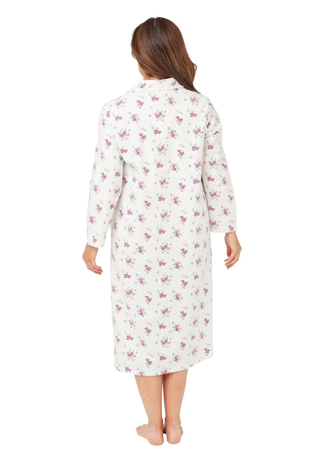 Marlon Polly Floral Wincey Night Dress - Pink 3 Shaws Department Stores