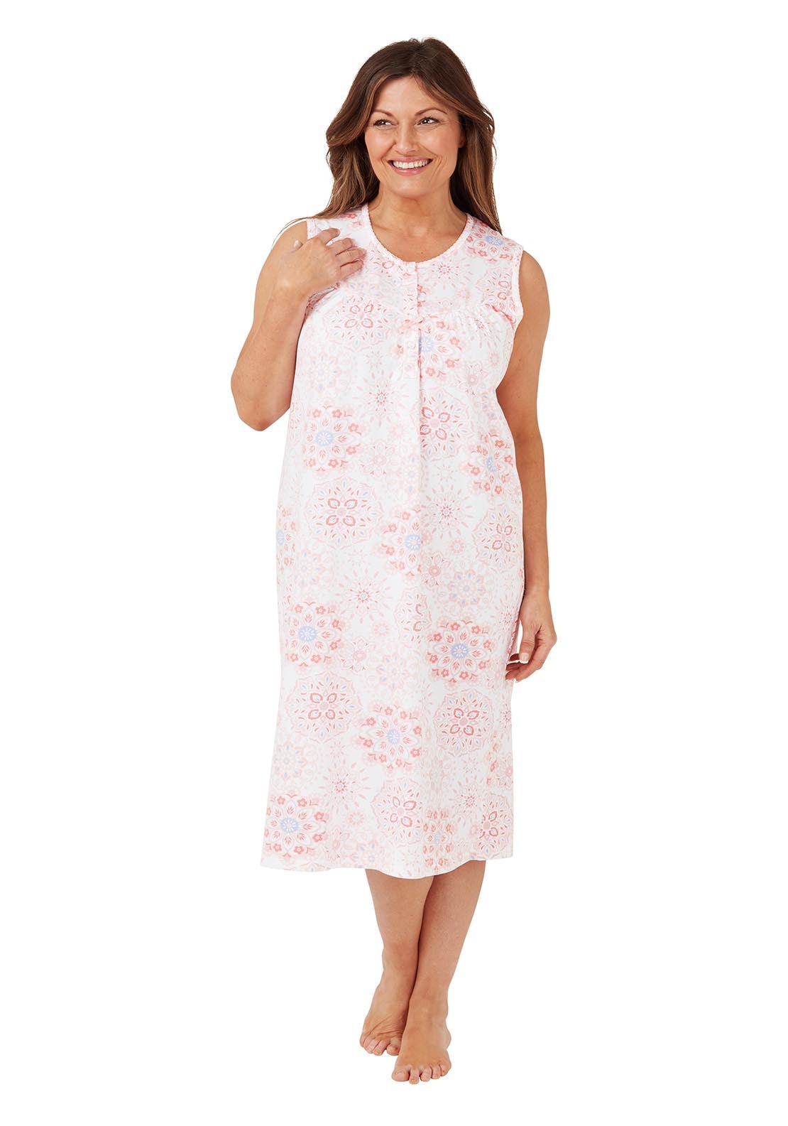 Marlon Geo 100% Cotton dress - Pink 4 Shaws Department Stores