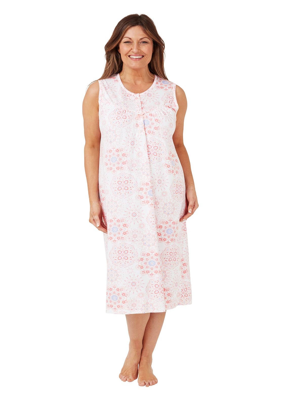 Marlon Geo 100% Cotton dress - Pink 1 Shaws Department Stores