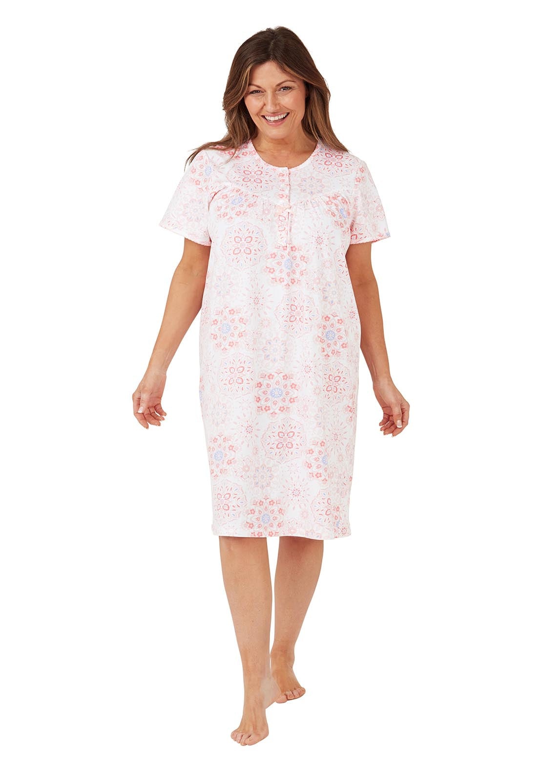 Marlon Geo 100% Cotton dress - Pink 2 Shaws Department Stores