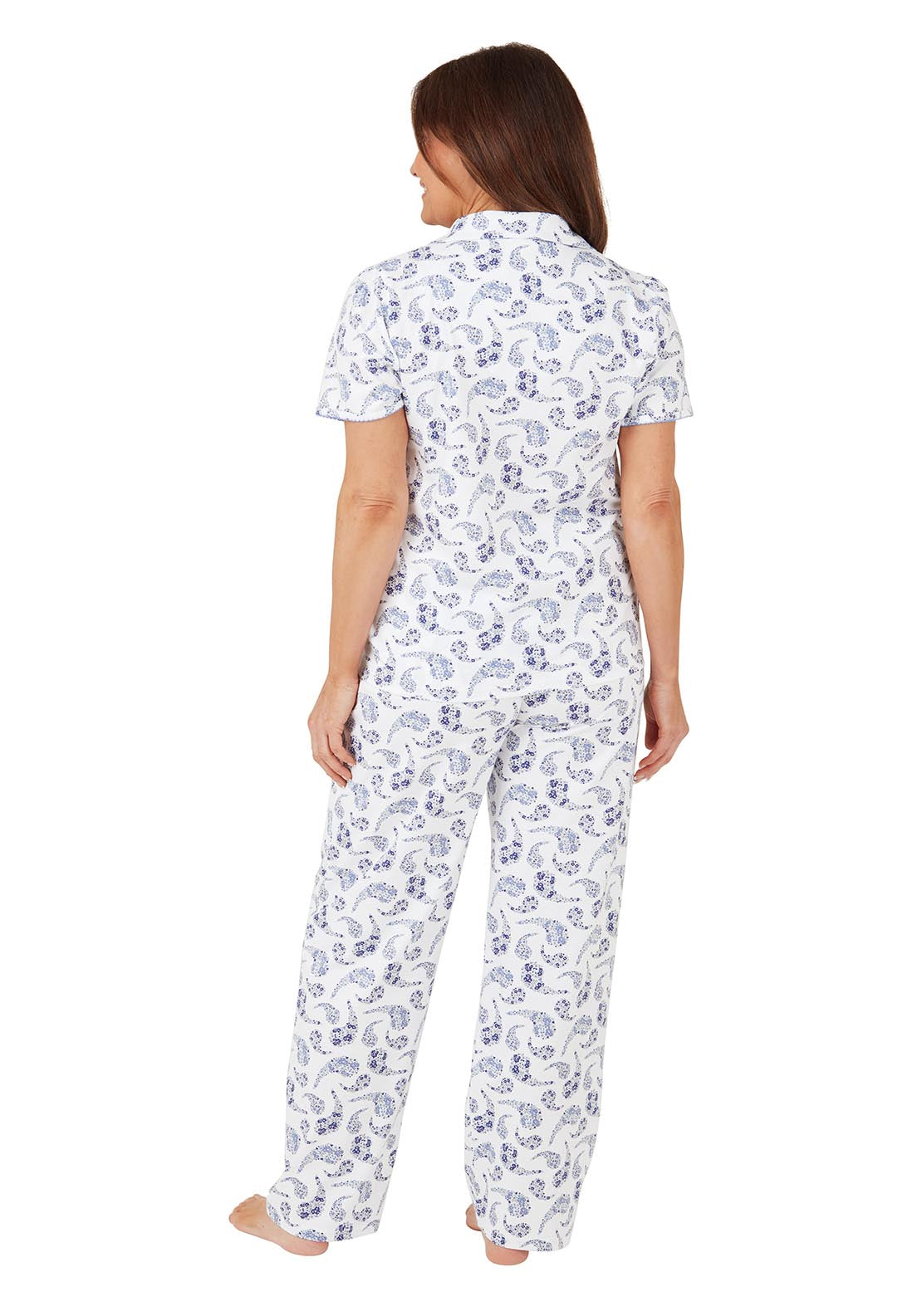 Marlon Paisely Cotton Pyjama 100% cotton - Blue 4 Shaws Department Stores