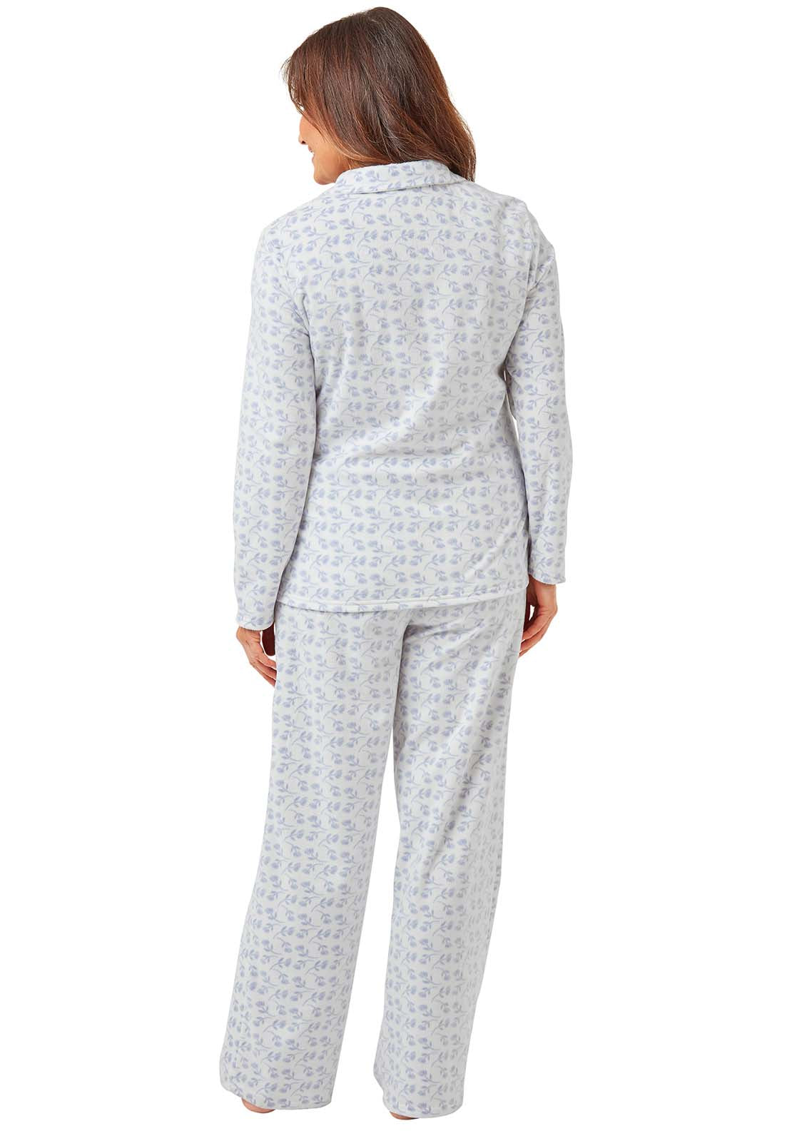 Marlon Printed Fleece Pyjama - Blue 3 Shaws Department Stores