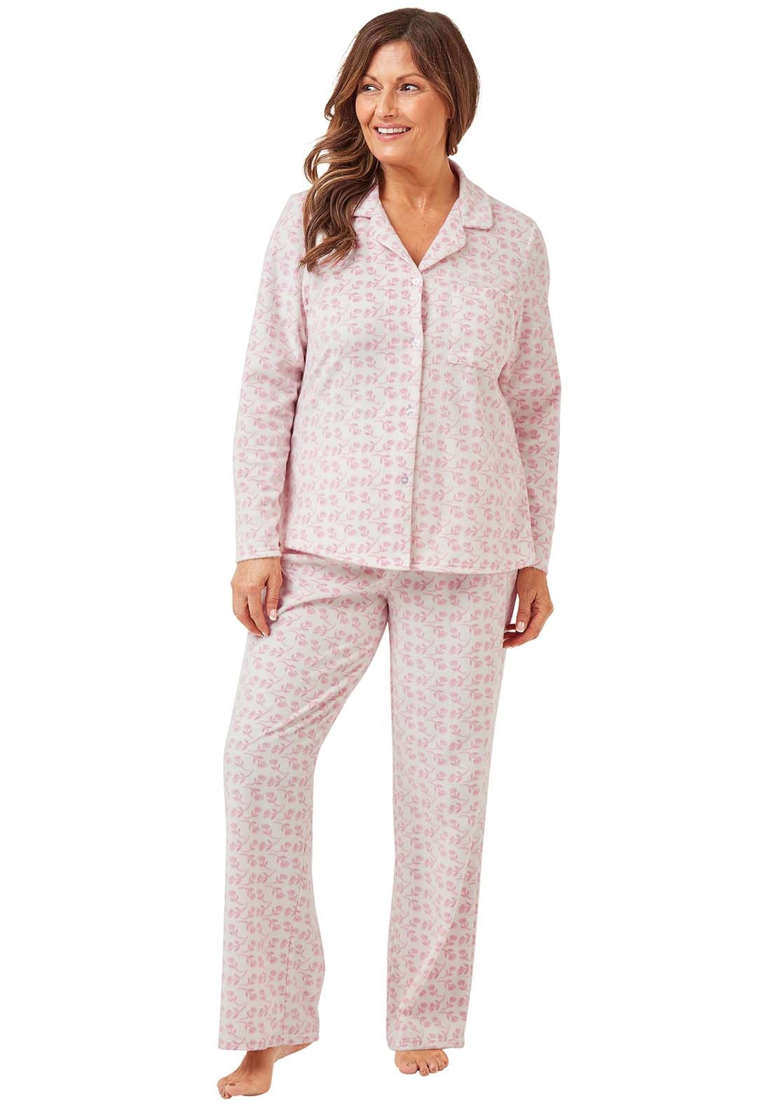 Marlon Printed Fleece Pyjama - Pink 3 Shaws Department Stores