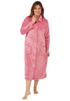 Diamond Fleece Dressing Gown - Pink