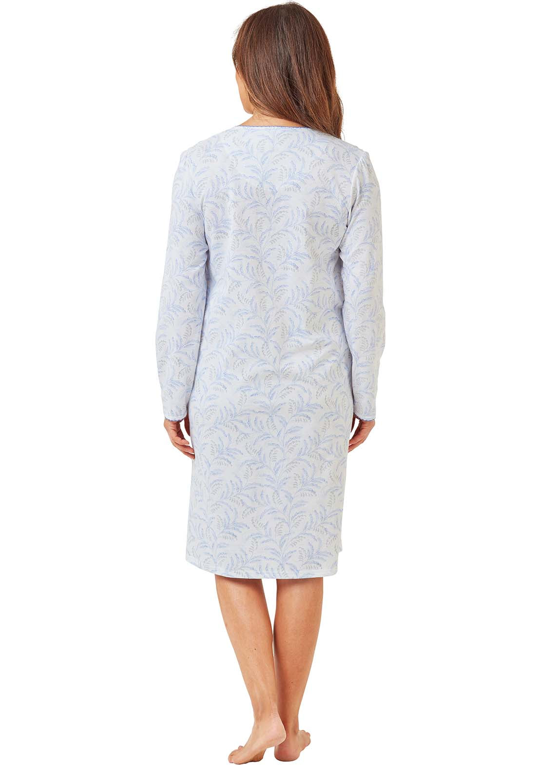 Marlon Floral Trail Nightdress - Blue 3 Shaws Department Stores