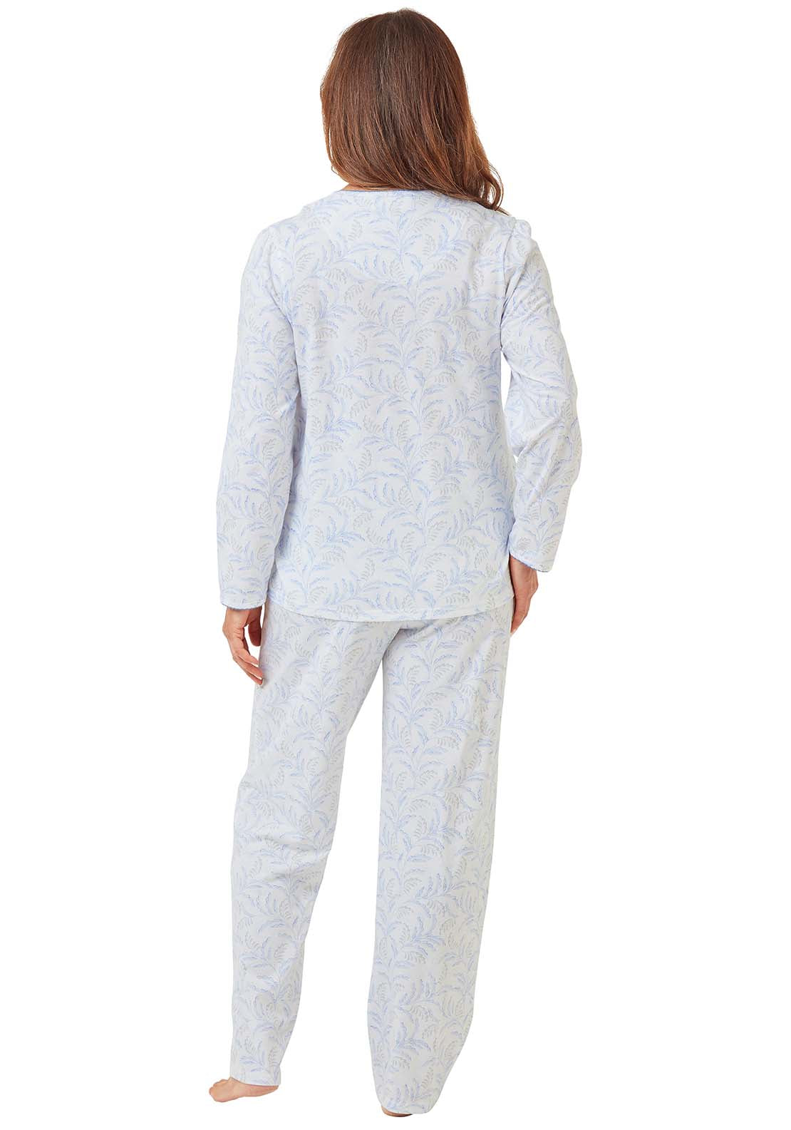 Marlon Floral Trailround Neck Pyjama - Blue 2 Shaws Department Stores