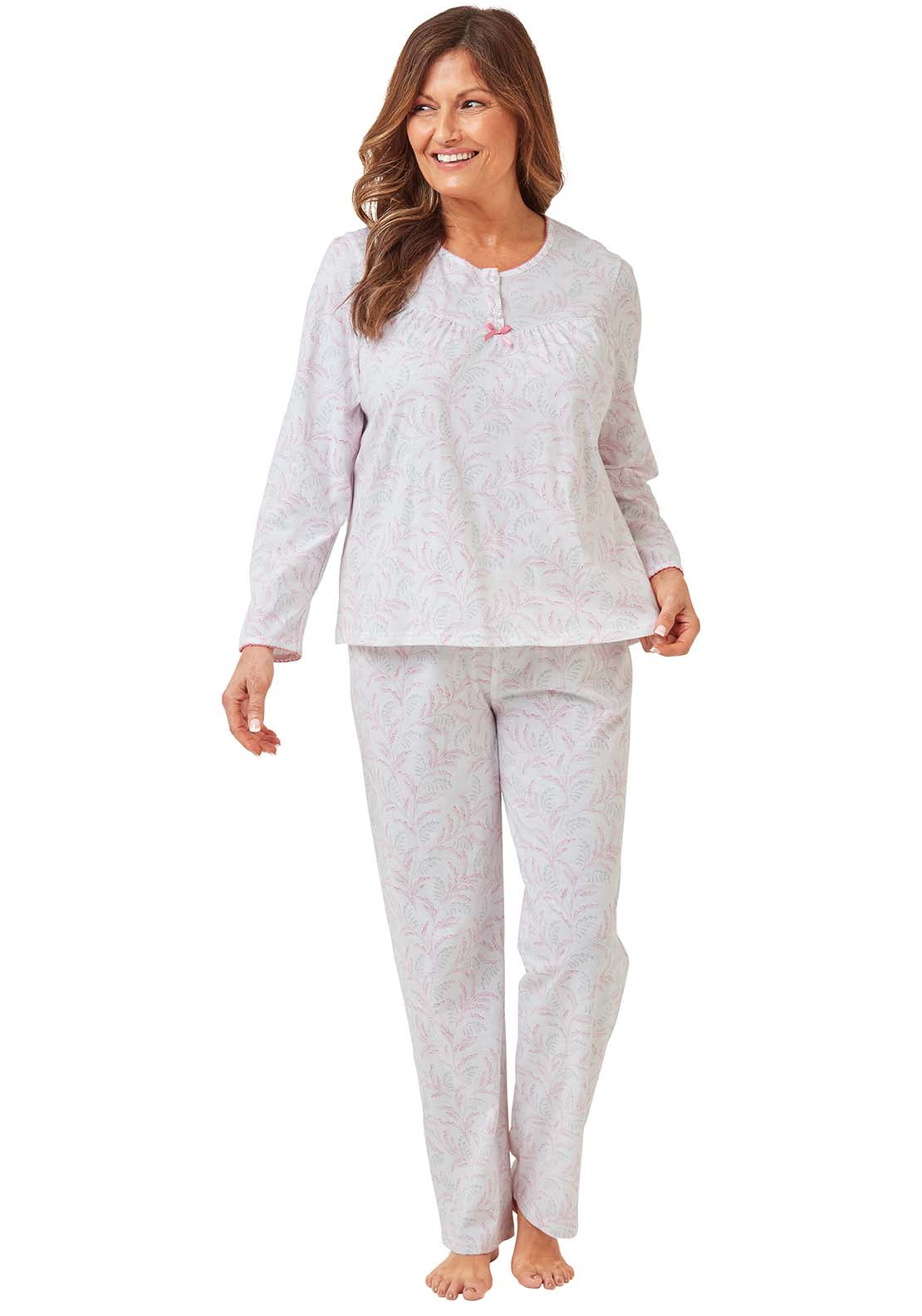 Marlon Floral Trailround Neck Pyjama - Pink 4 Shaws Department Stores