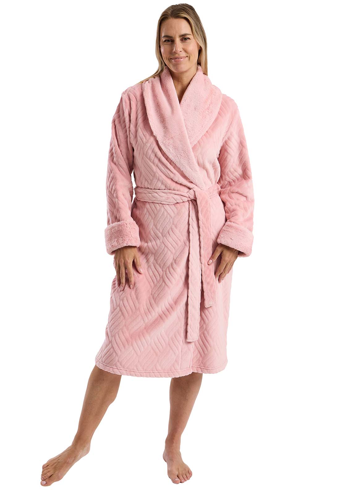 Marlon Embossed Nightgown - Pink 1 Shaws Department Stores
