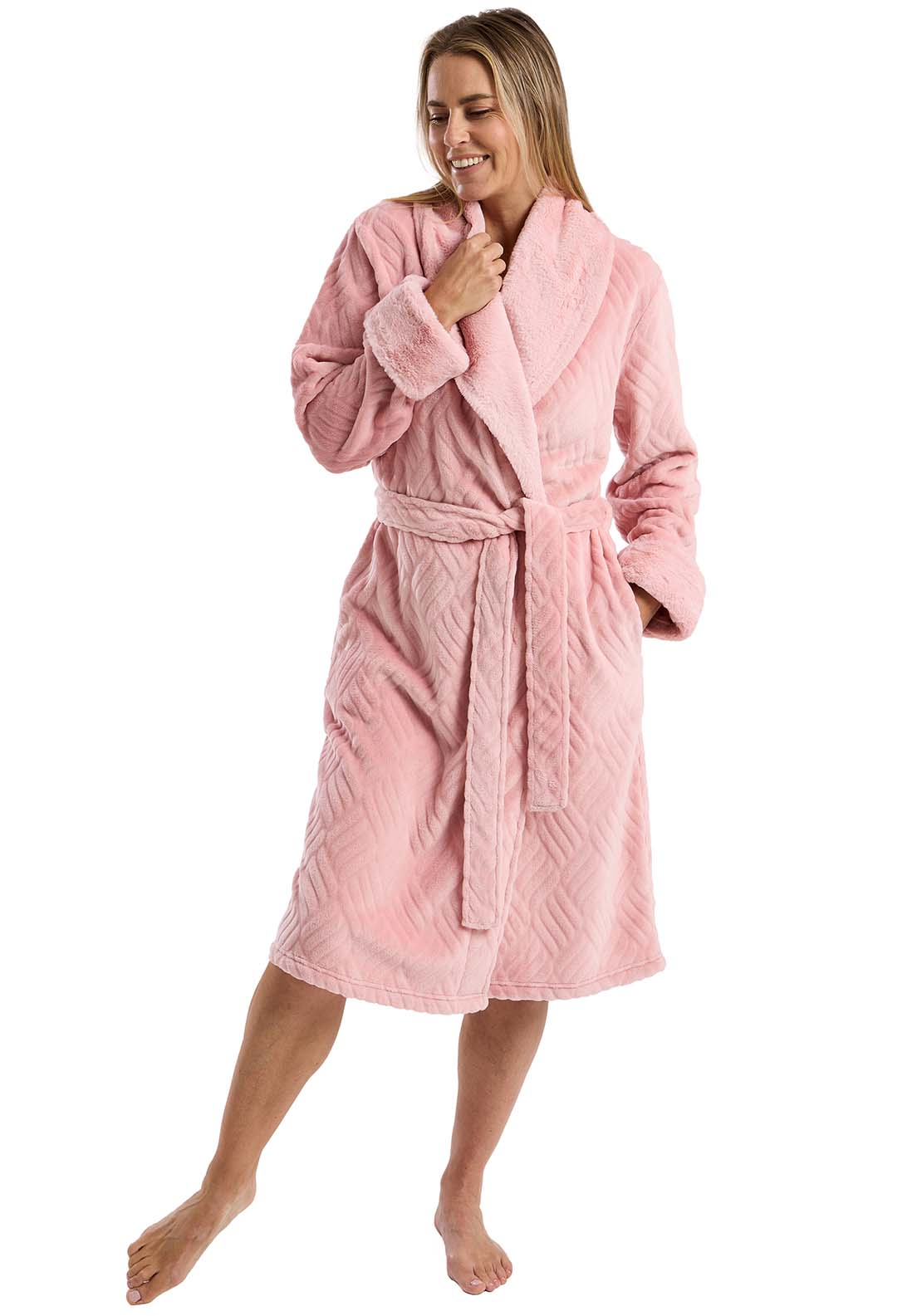 Marlon Embossed Nightgown - Pink 2 Shaws Department Stores