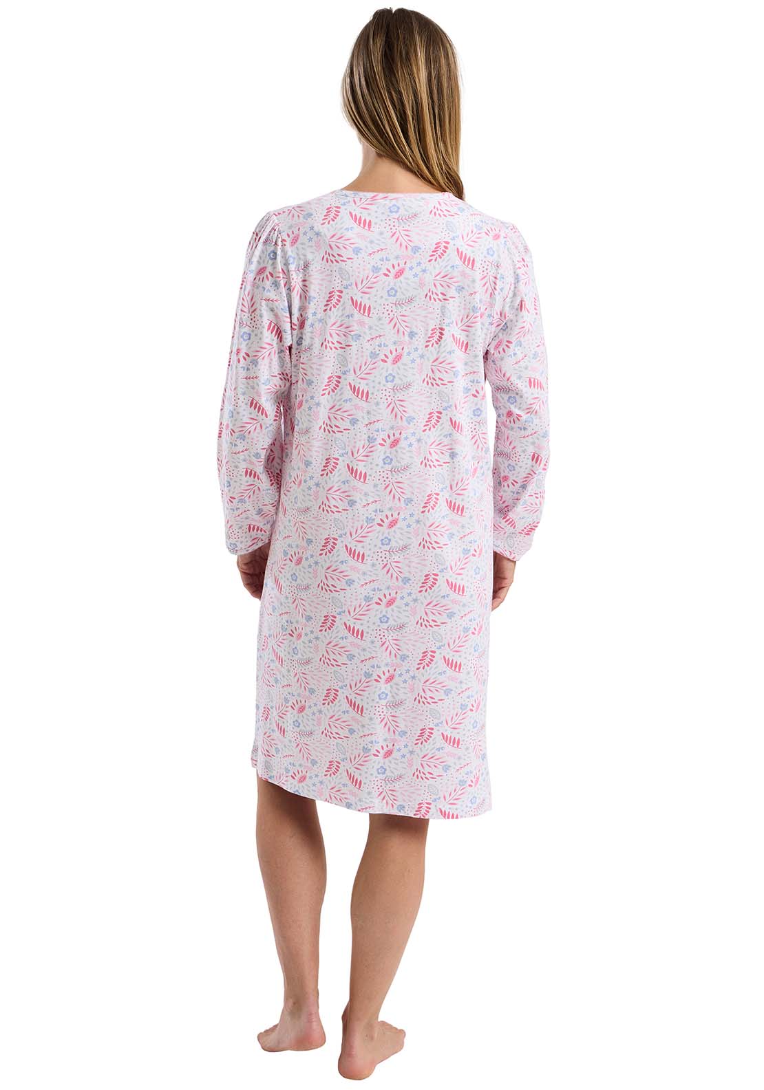 Ls Floral Nightdress - Pink