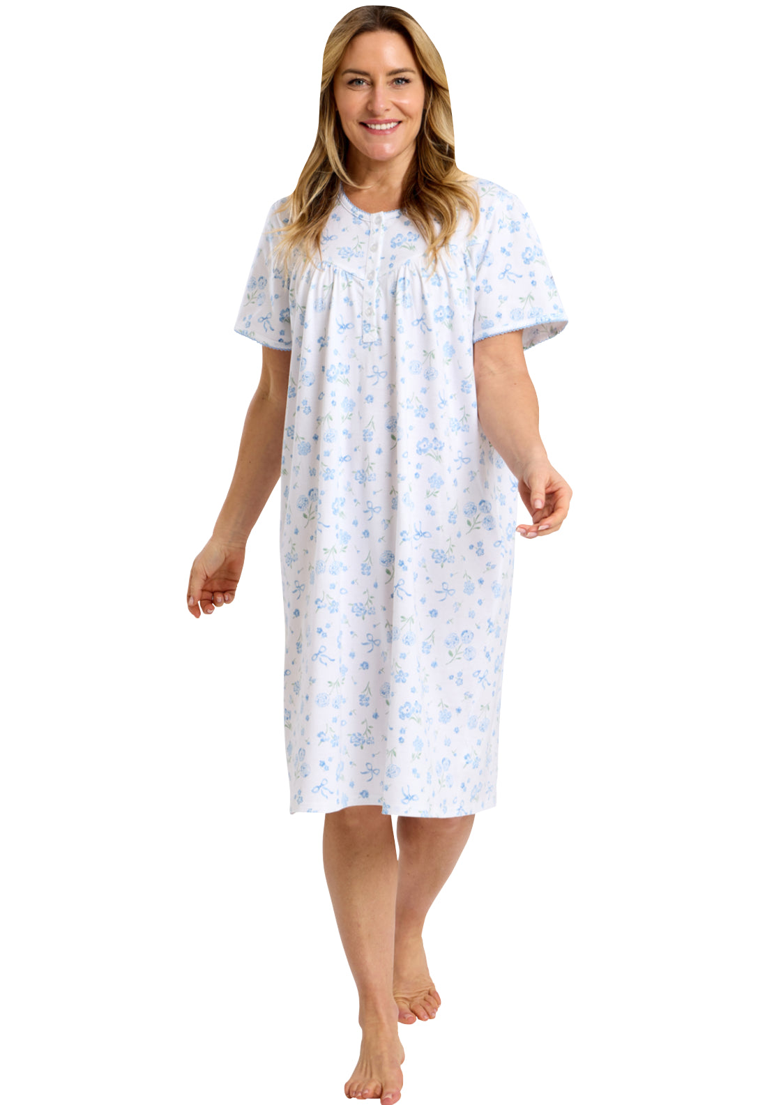 Spring Garden Nightdress - Blue