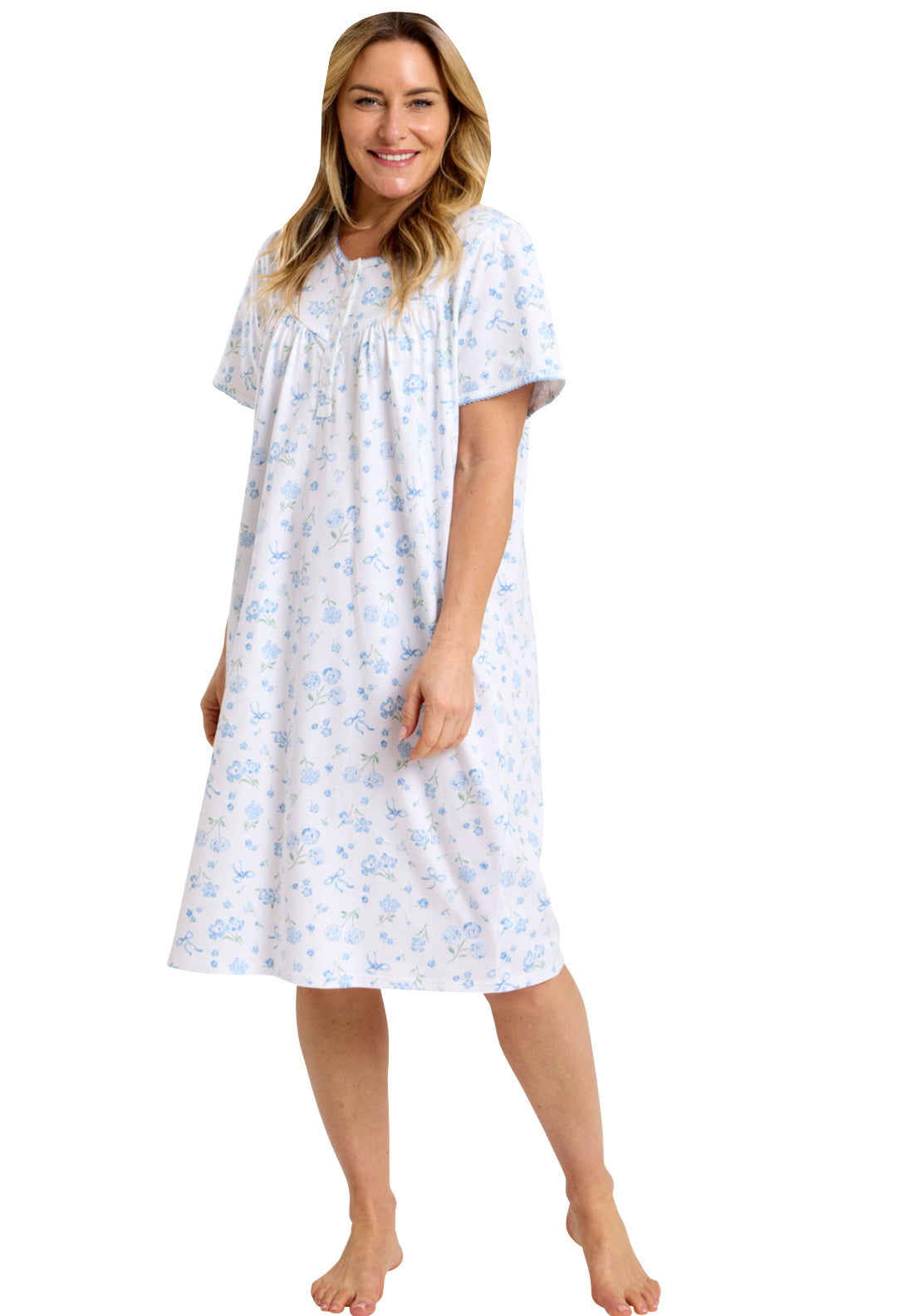 Spring Garden Nightdress - Blue