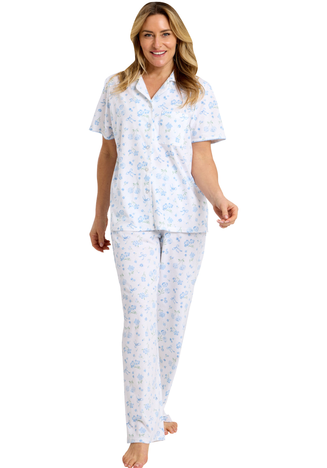 Spring Garden PJ Set - Blue