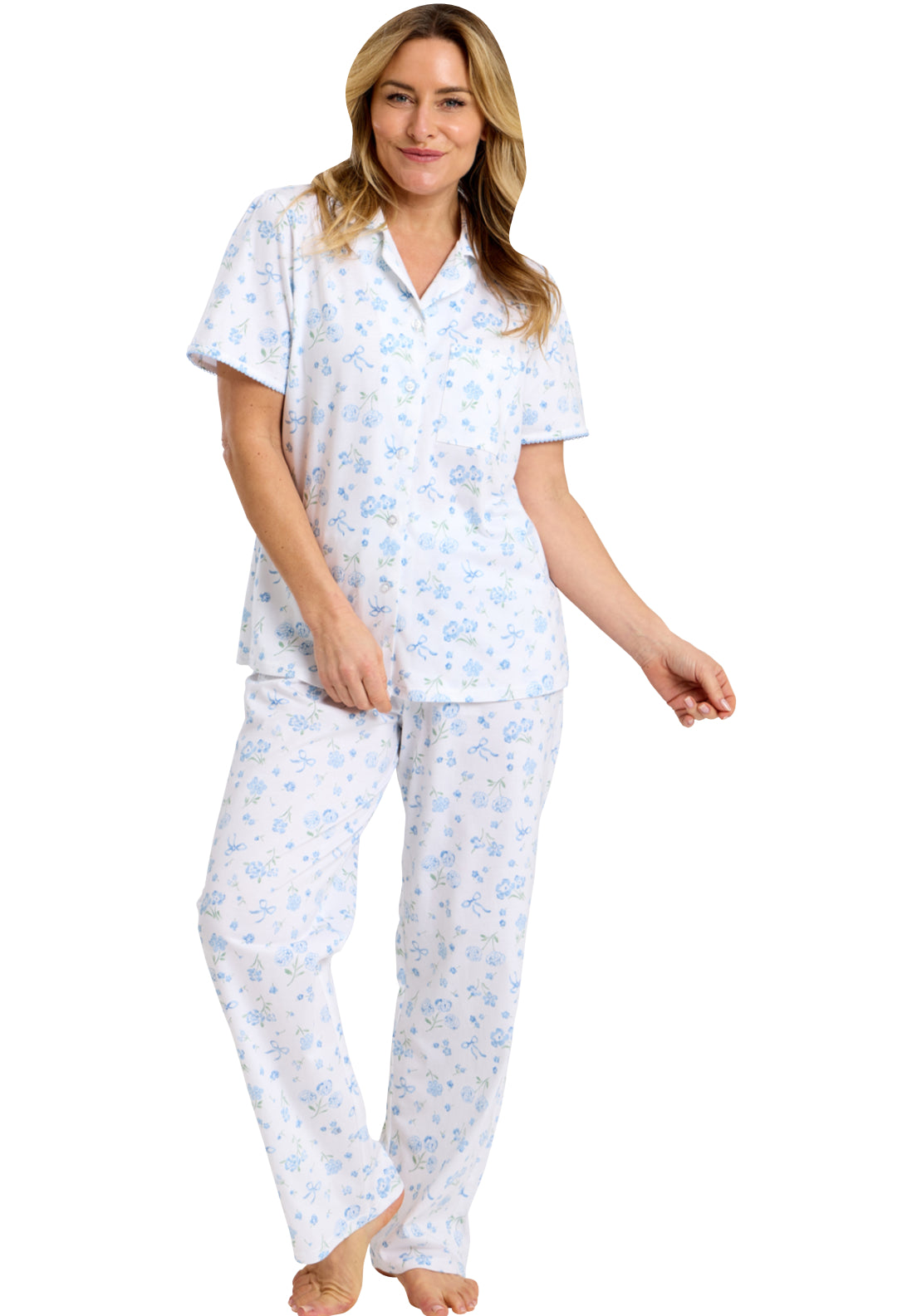 Spring Garden PJ Set - Blue