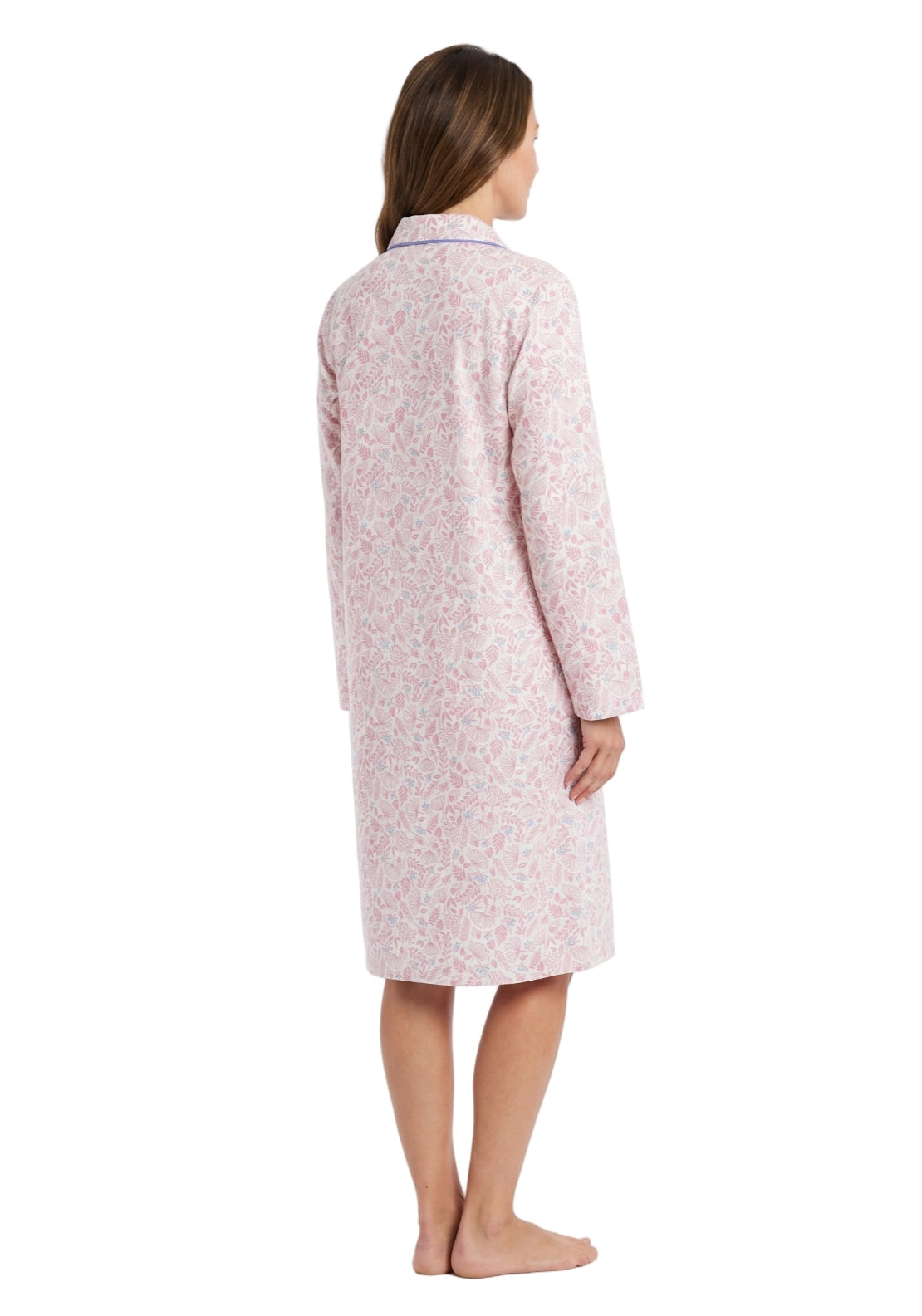 Elenor Wincey Nightdress - Pink