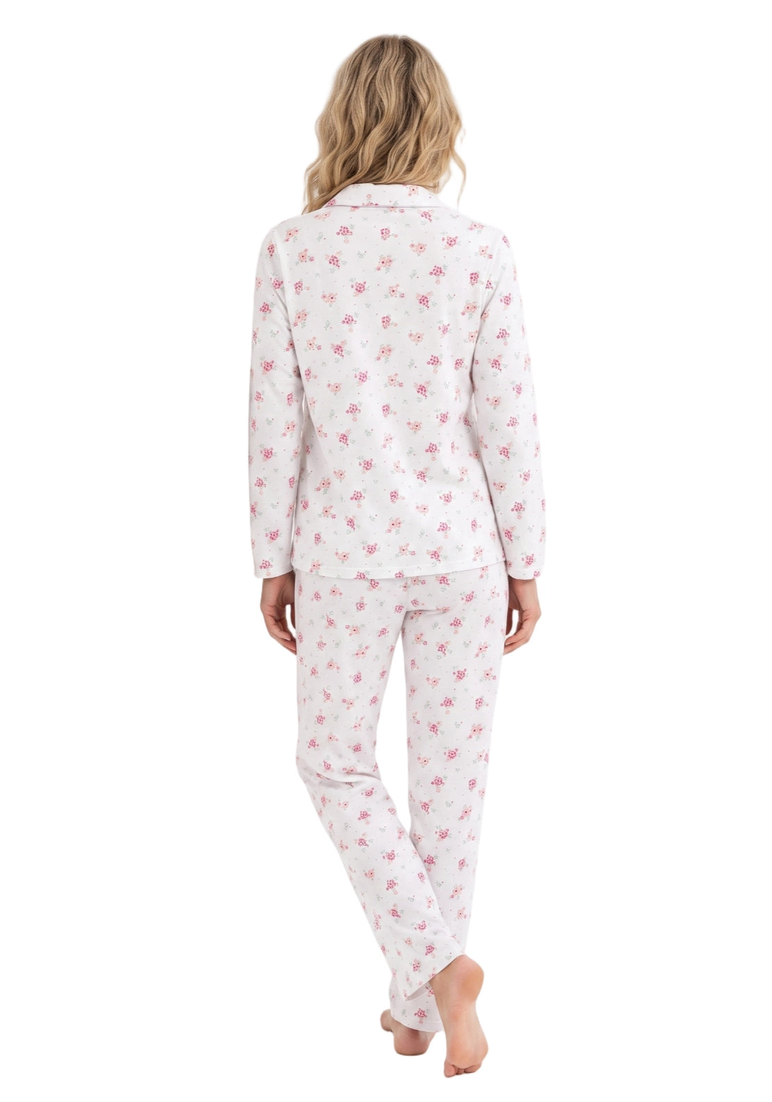 Loella Floral Revere Pyjama Set - Pink