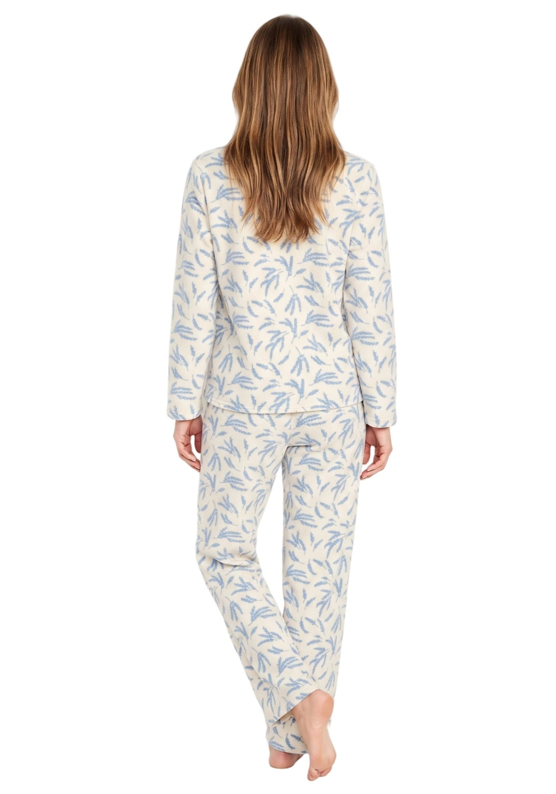 Lilian Fleece Pyjama Set - Blue