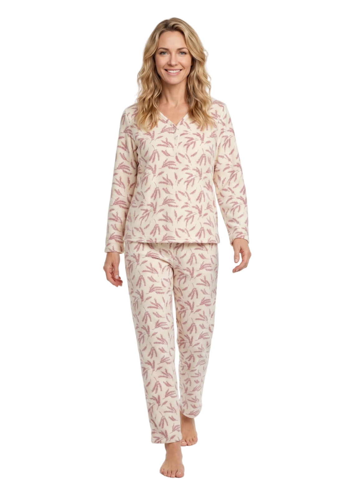 Lilian Fleece Pyjama Set - Pink