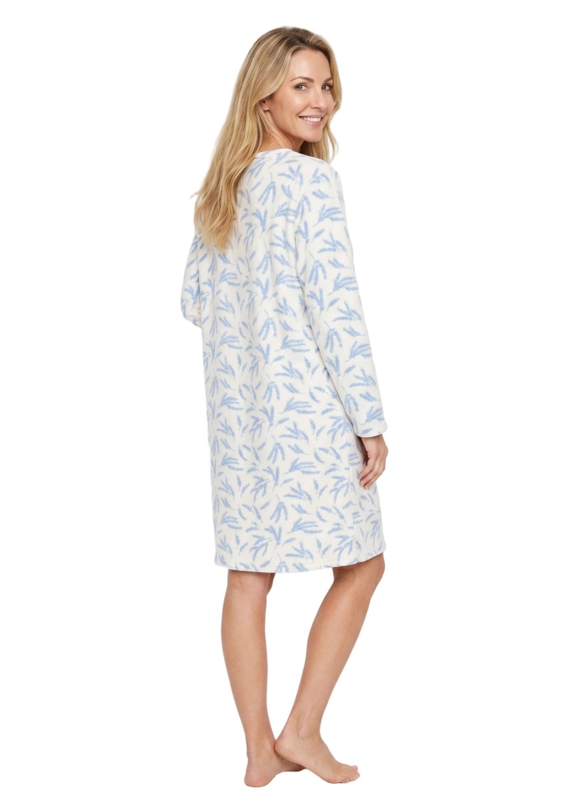 Lilian Fleece Nightdress - Blue