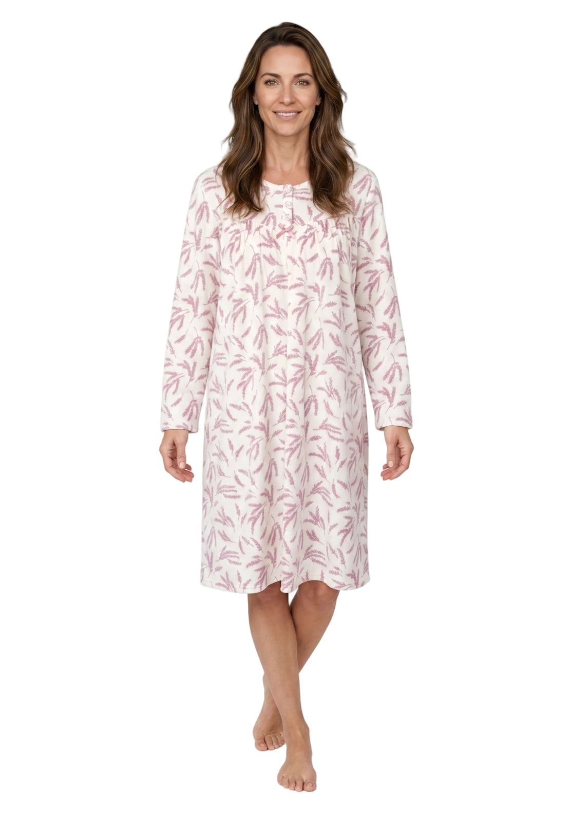 Lilian Fleece Nightdress - Pink