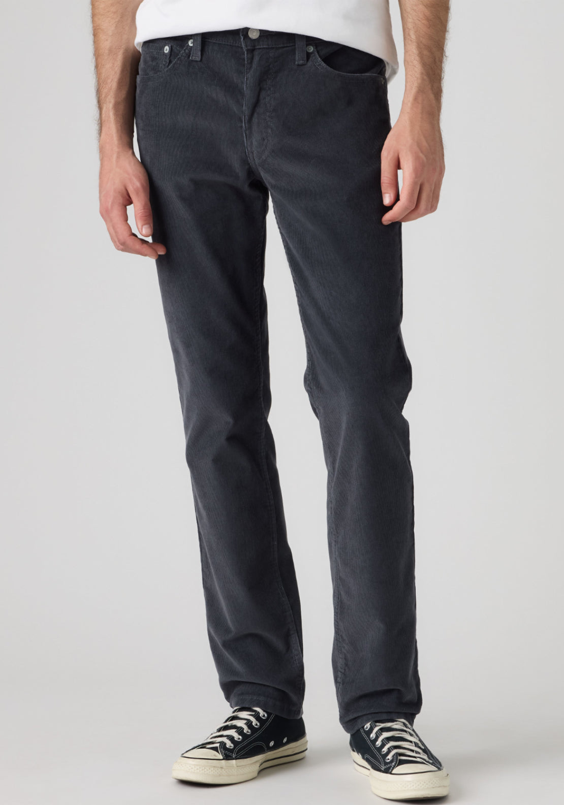 Levis 511 Slim Ebony Cord Trousers - Black 1 Shaws Department Stores