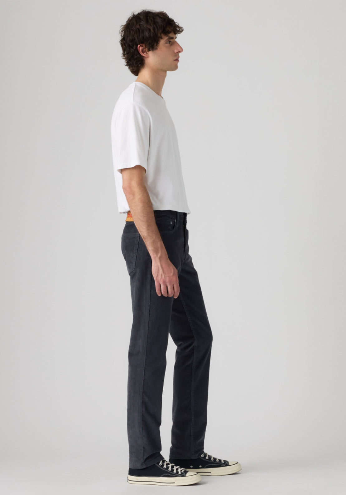 Levis 511 Slim Ebony Cord Trousers - Black 3 Shaws Department Stores
