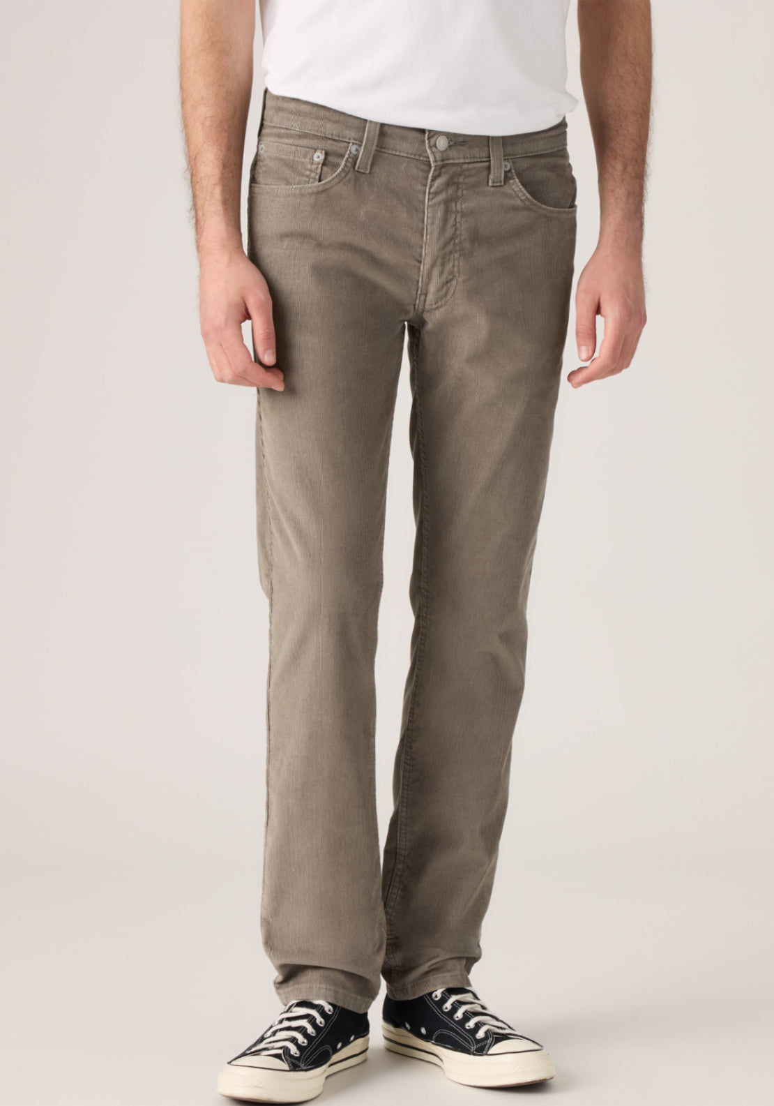 Levis 511 Slim Smokey Taupe Cord Trousers - Neutral 1 Shaws Department Stores