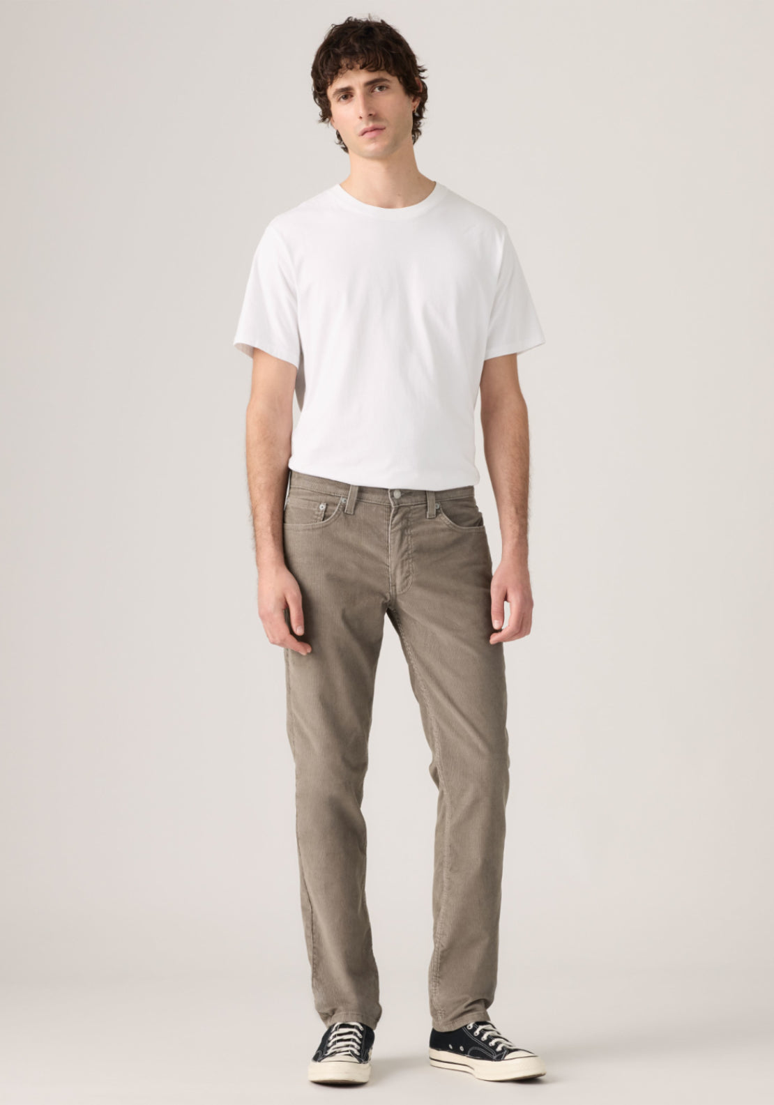 Levis 511 Slim Smokey Taupe Cord Trousers - Neutral 4 Shaws Department Stores