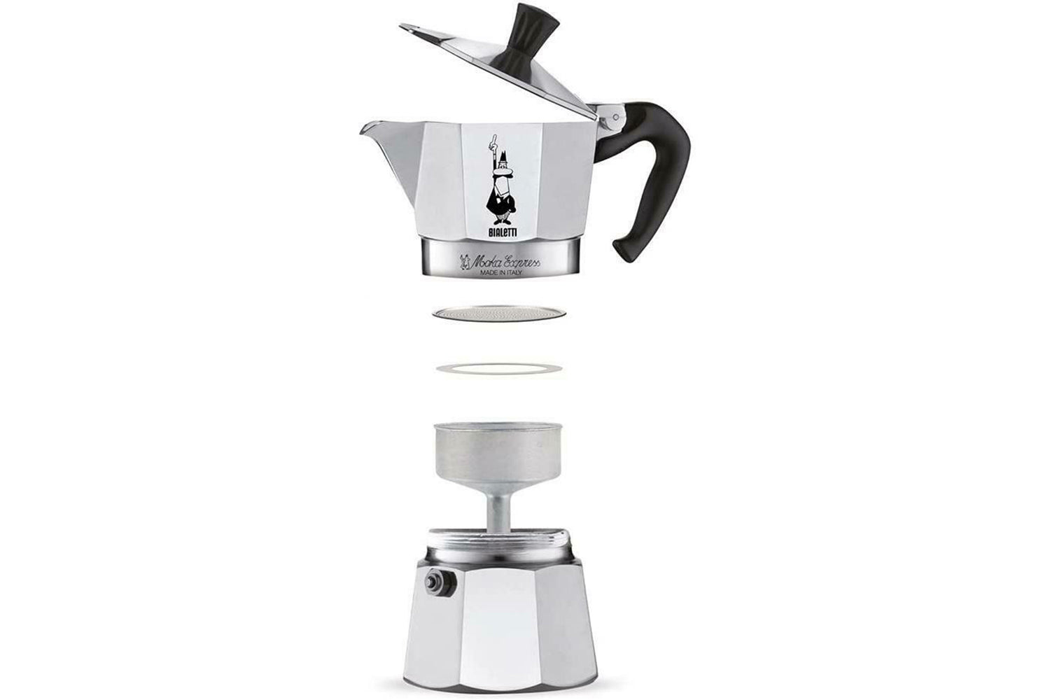 Bialetti Moka Express 3 Cup- Espresso Coffee Maker – Silver 4 Shaws Department Stores