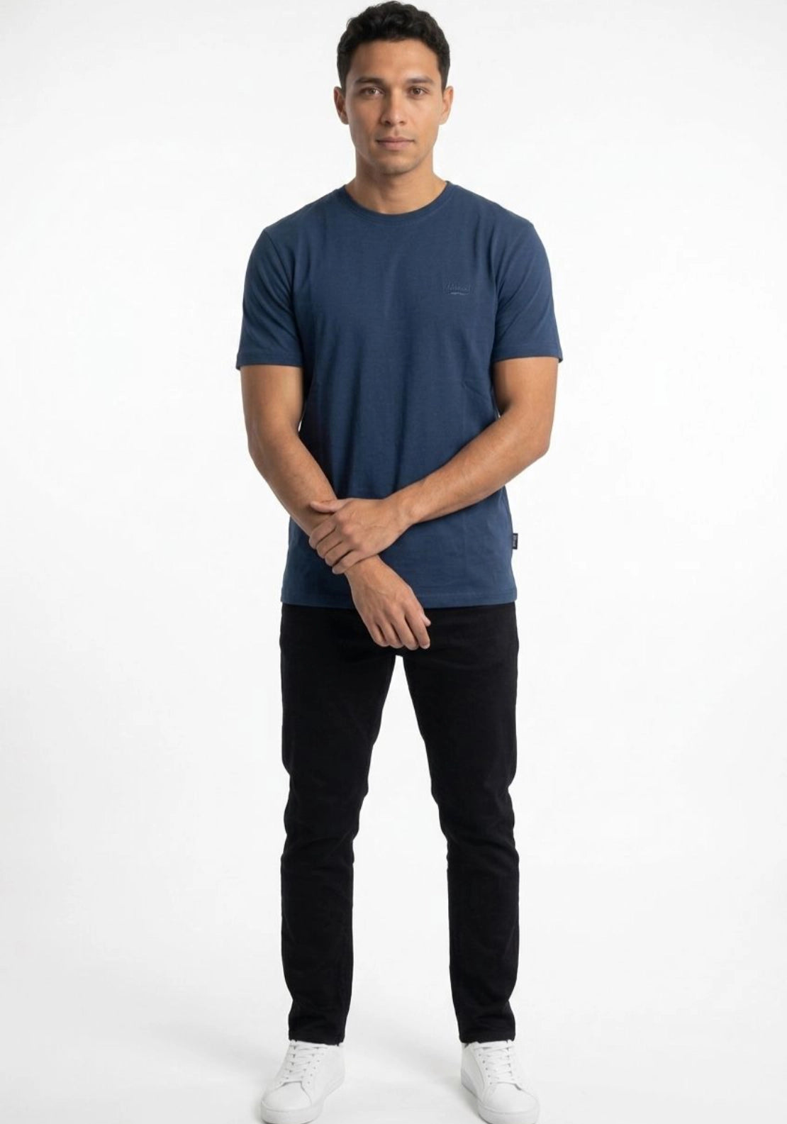 Mineral Glock Plain T-Shirt - Denim 2 Shaws Department Stores
