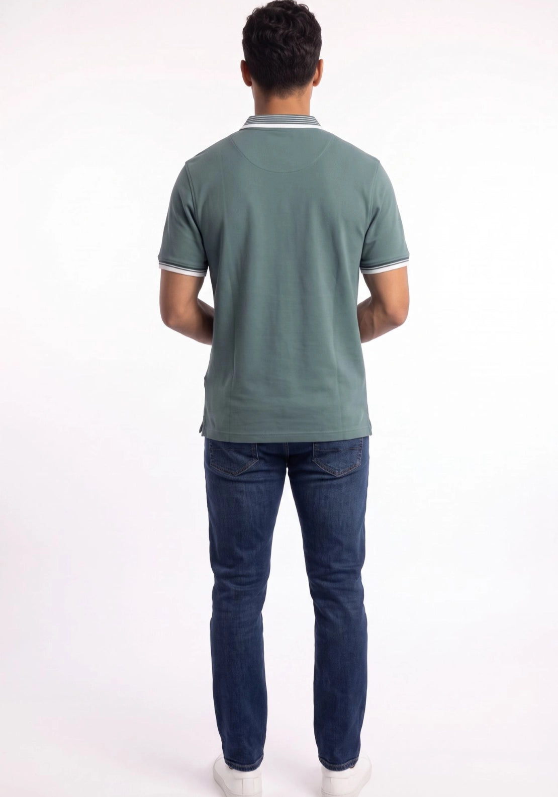 Mineral Eoin Zip Neck Polo - Pacific 3 Shaws Department Stores