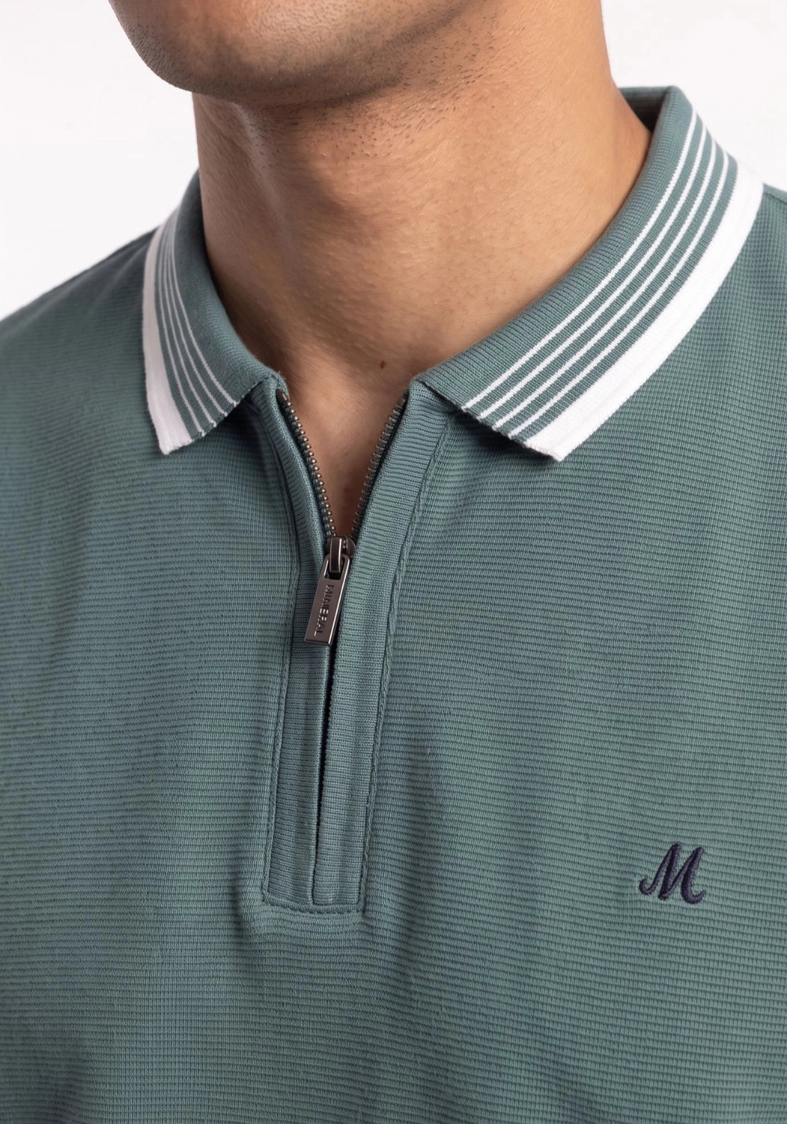 Mineral Eoin Zip Neck Polo - Pacific 4 Shaws Department Stores