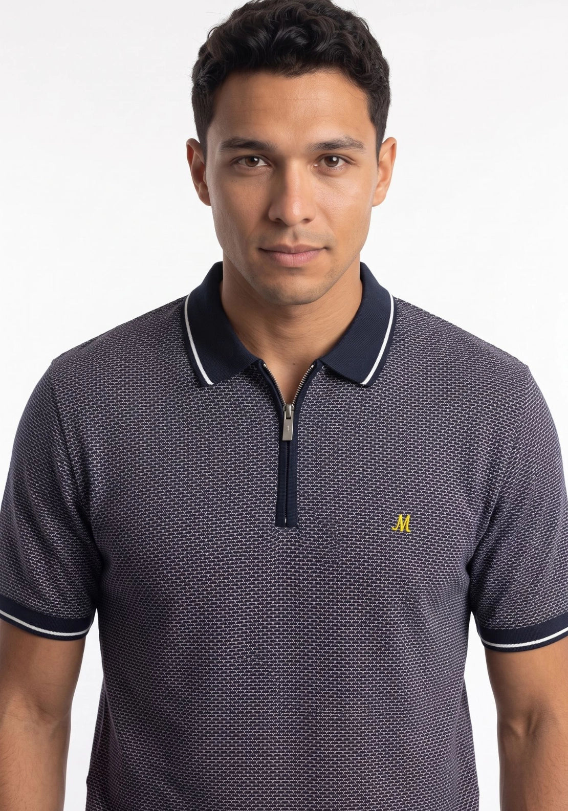 Quincy Zip Polo - Plum