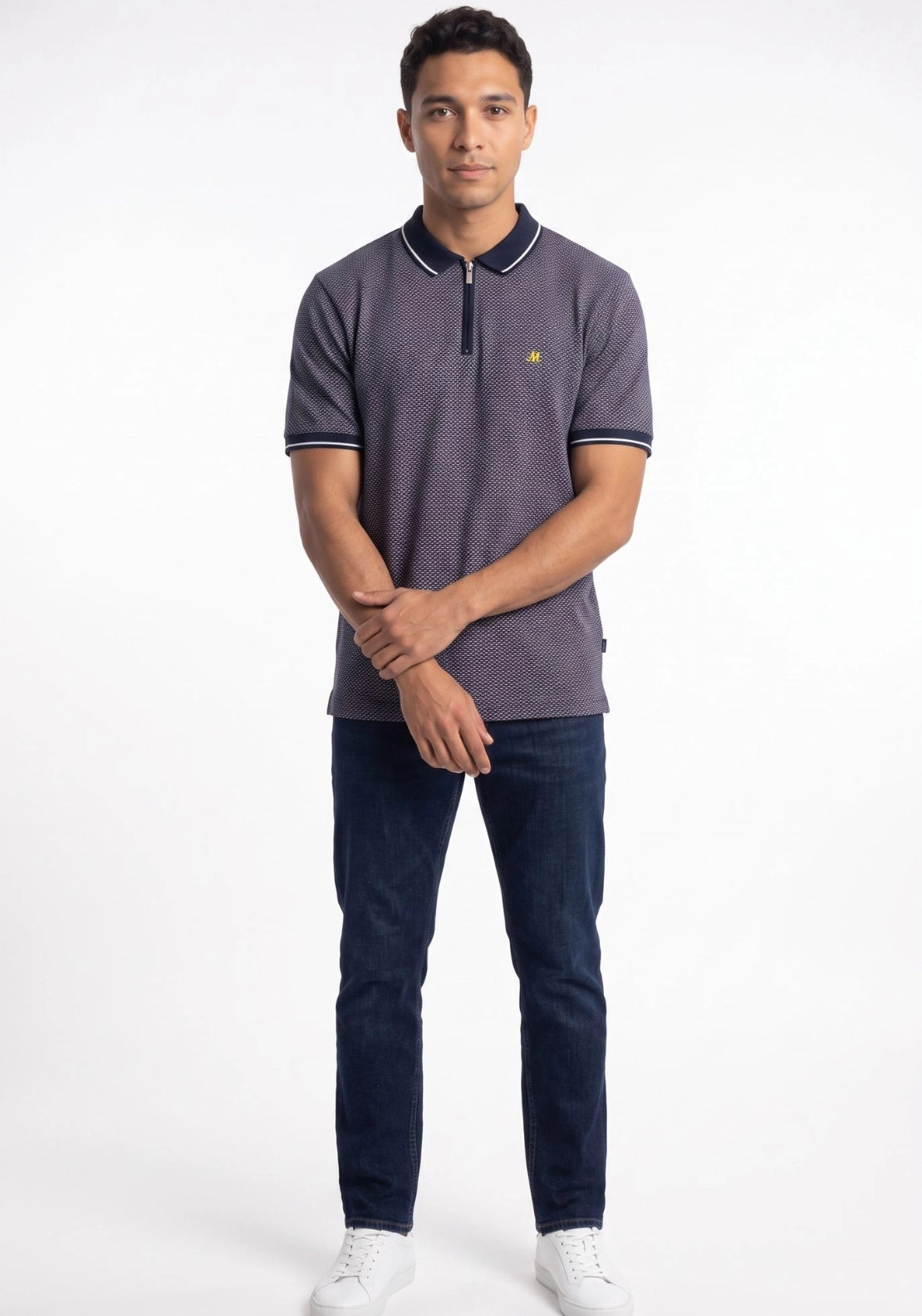 Quincy Zip Polo - Plum
