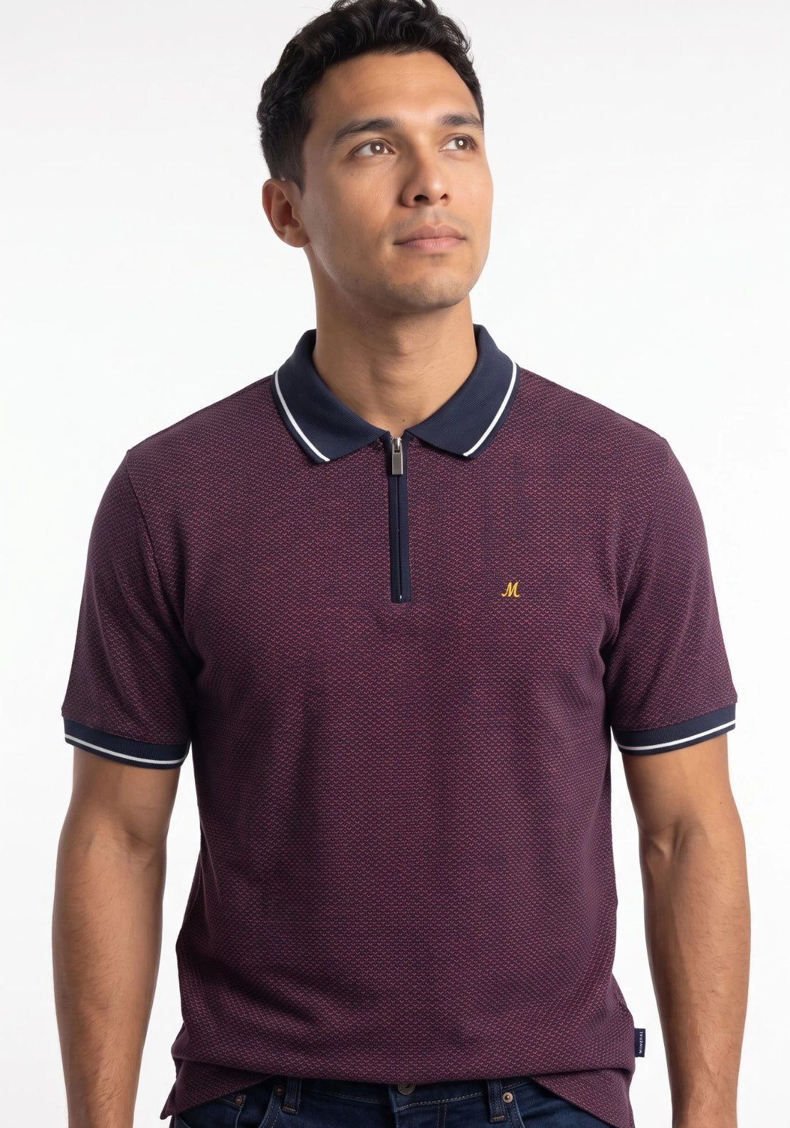 Quincy Zip Polo - Red