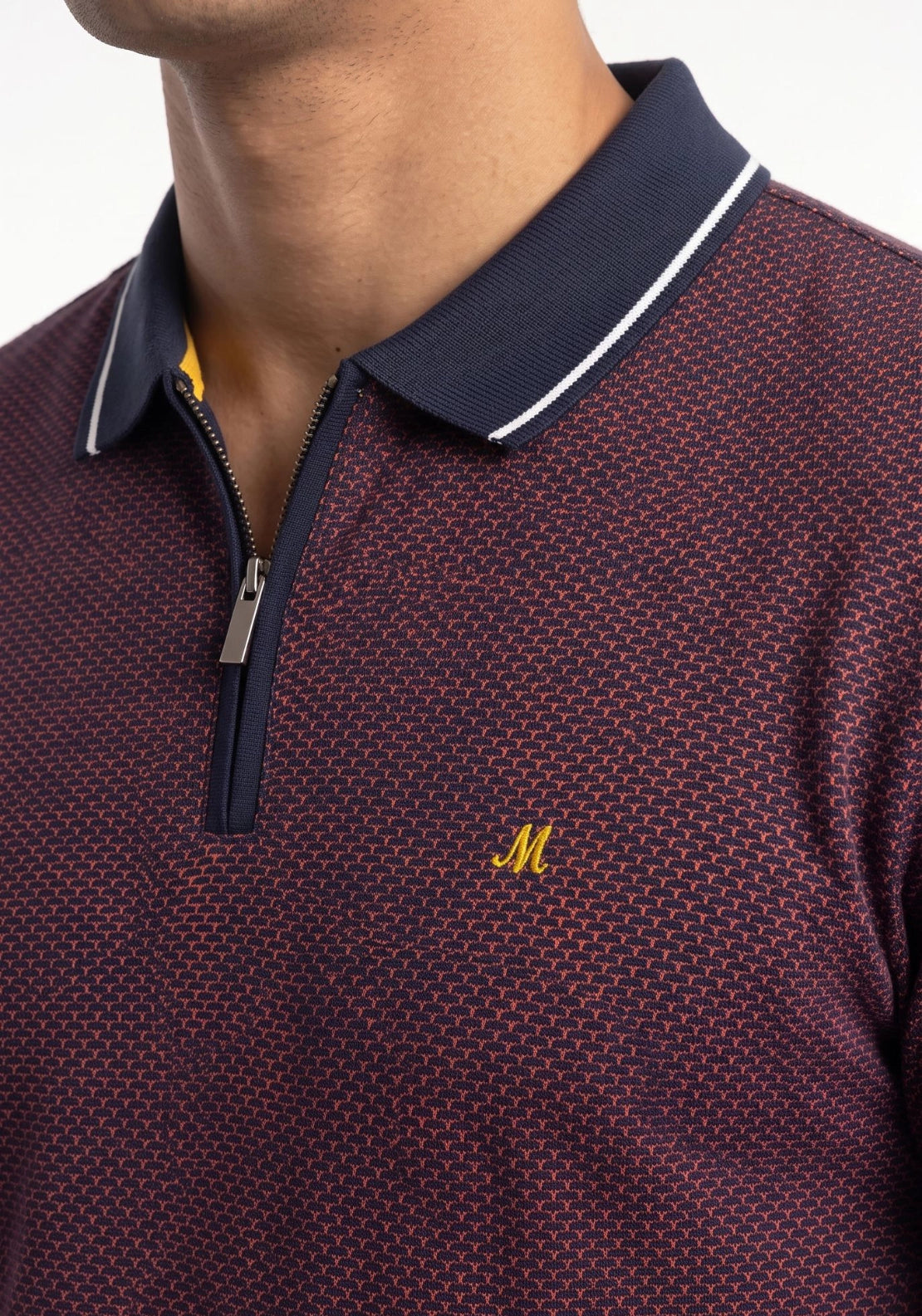 Quincy Zip Polo - Red