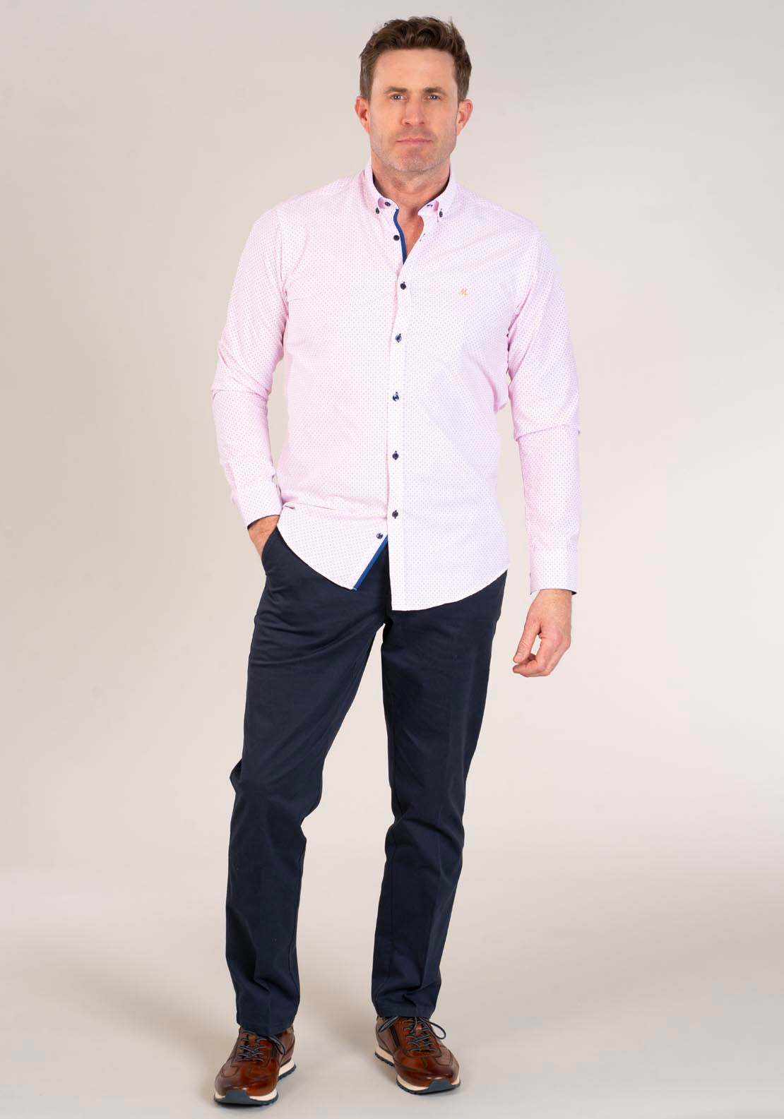 Mineral Kazar Long Sleeve Print Shirt - Pink 5 Shaws Department Stores