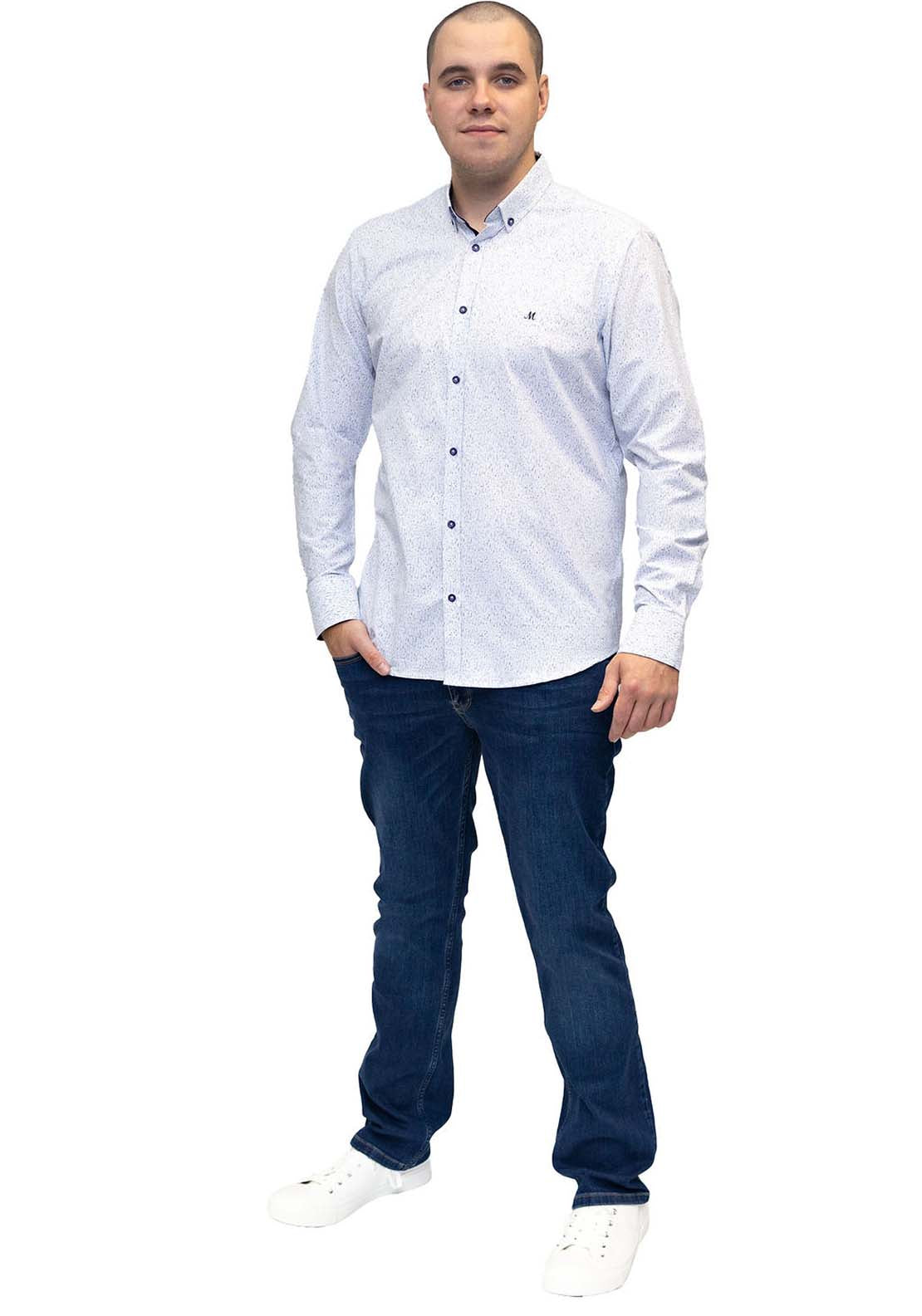 Mineral Valley Long Sleeve Shirt - White / Navy 2 Shaws Department Stores