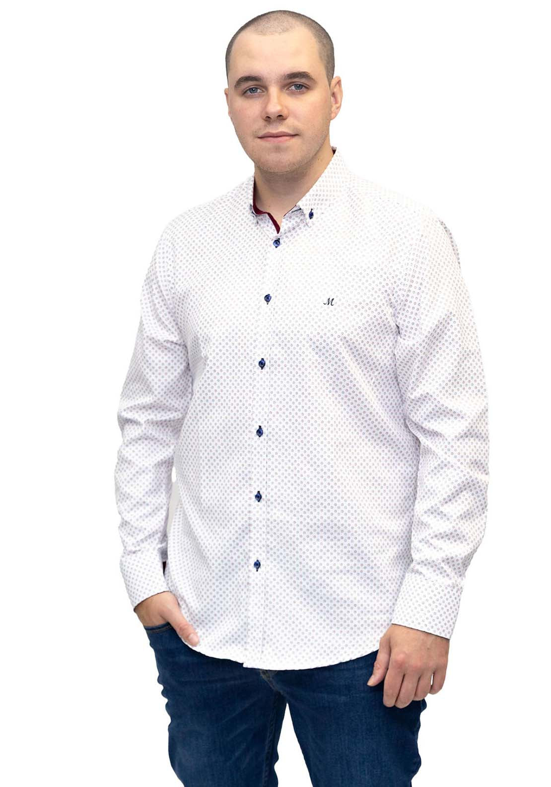 Mineral Buddy Long Sleeve Shirt - White / Blue 1 Shaws Department Stores